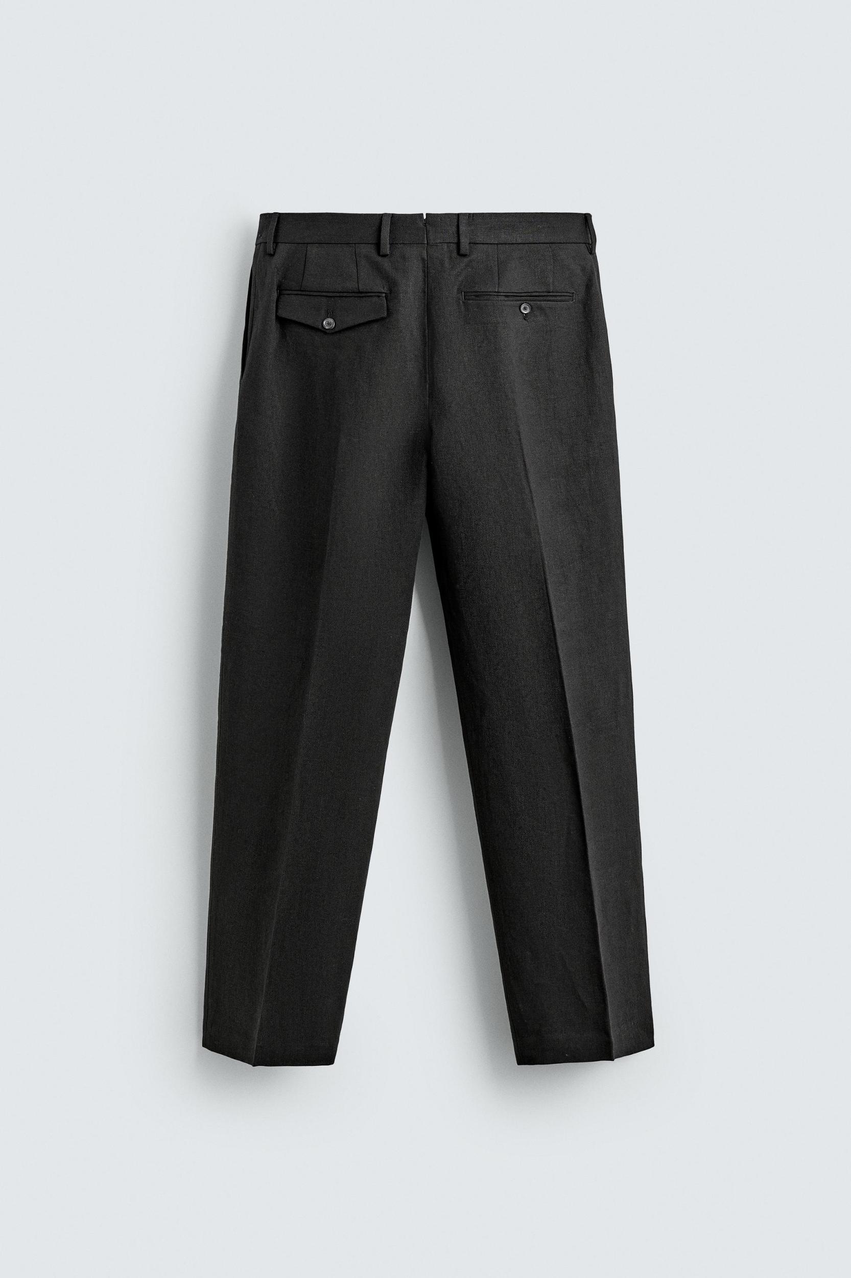 100% LINEN TWILL SUIT PANTS AARON LEVINE X ZARA Product Image