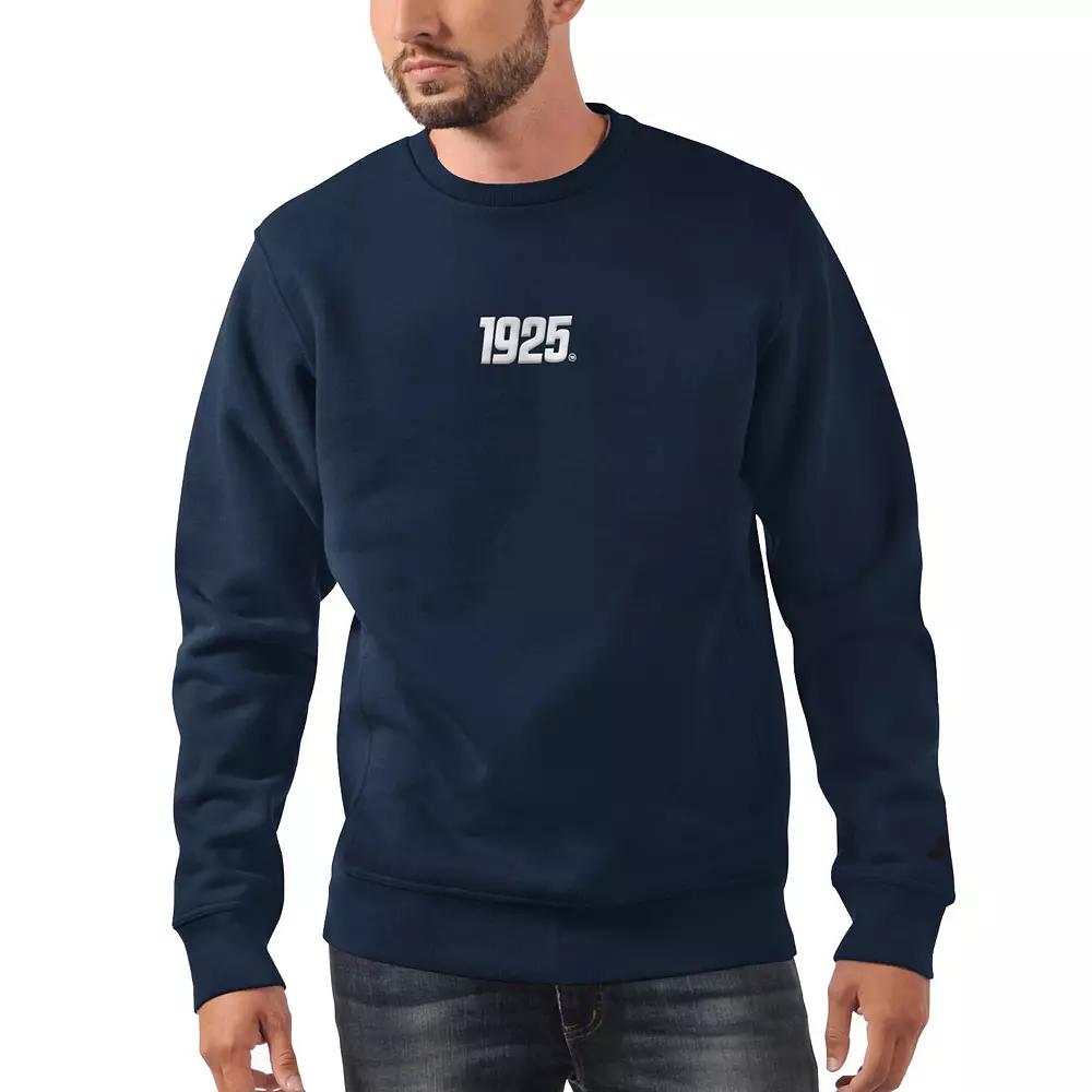 Men's Starter Navy New York Giants 1925 Collection Long Sleeve Pullover Sweatshirt,  Product Image