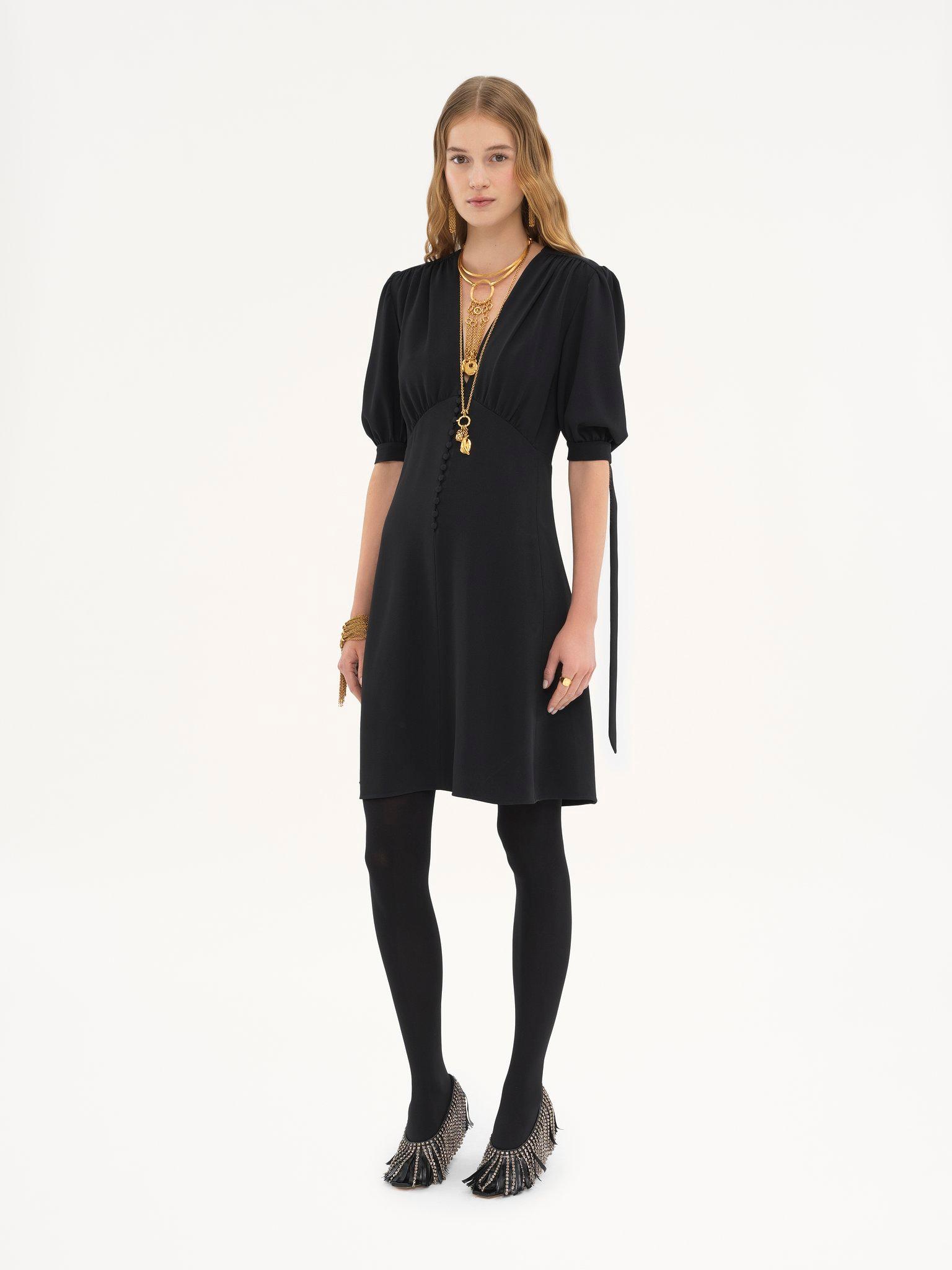 A-line dress in crêpe Product Image