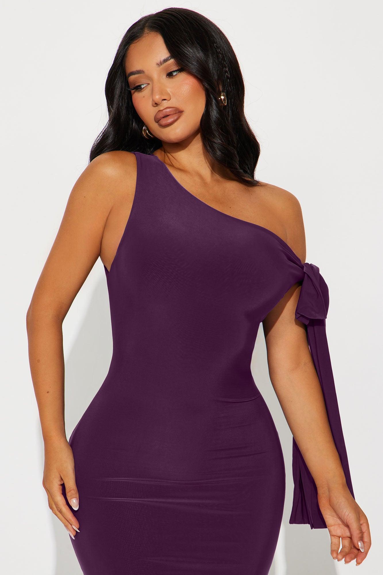 Olympia Twist One Shoulder Midi Dress - Red Female Product Image