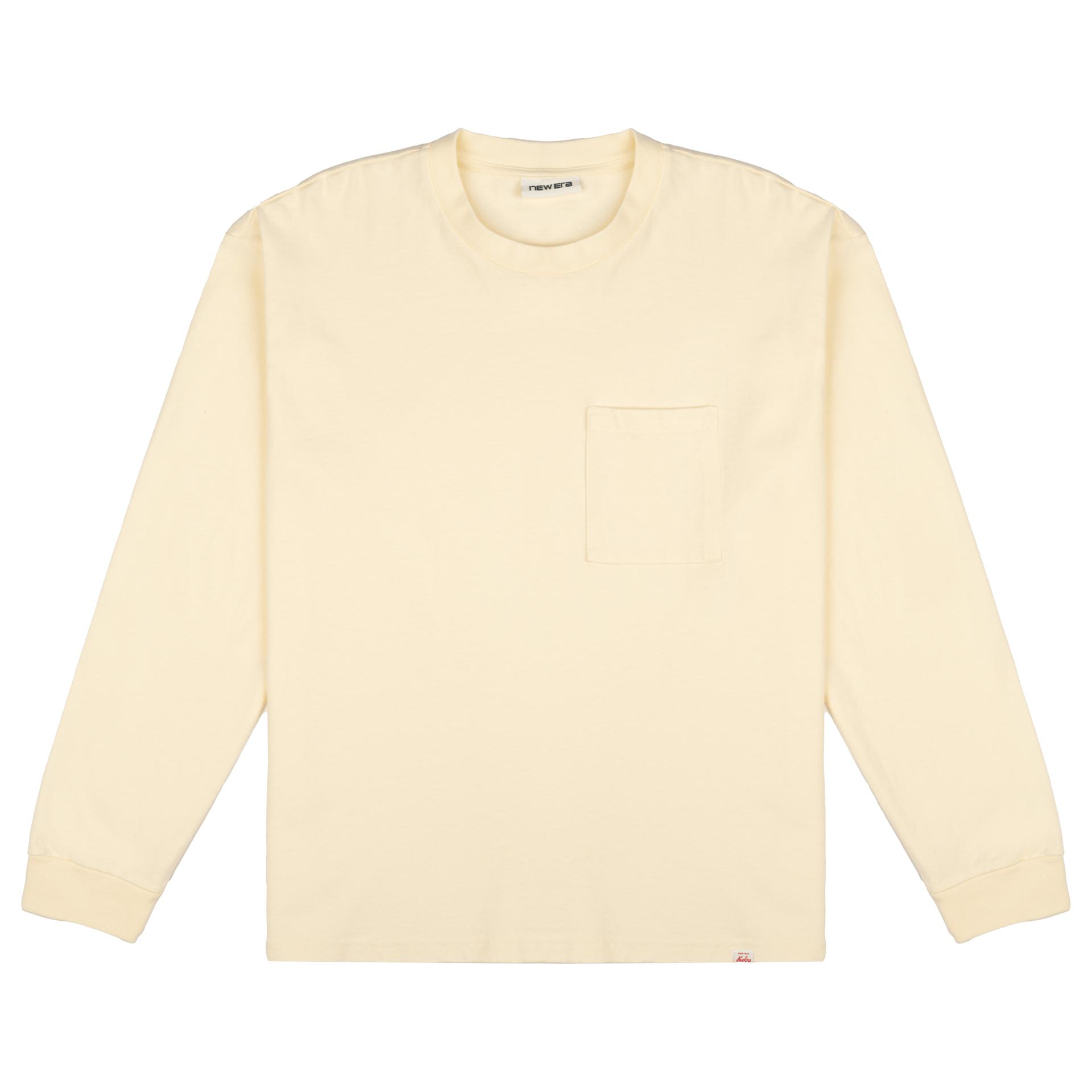 New Era Branded Alden Heavyweight Chrome White Long Sleeve Pocket T-Shirt Male Product Image