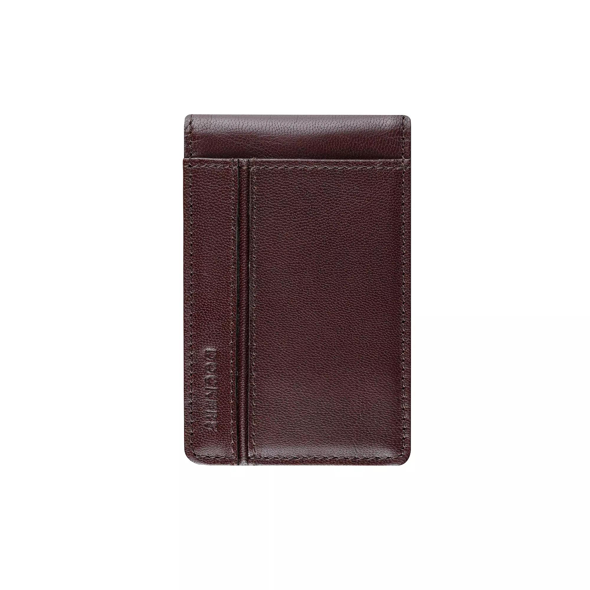 Men's Dockers® RFID-Blocking Leather Front Pocket Bifold Wallet with Removable Money Clip, Cordovan Product Image