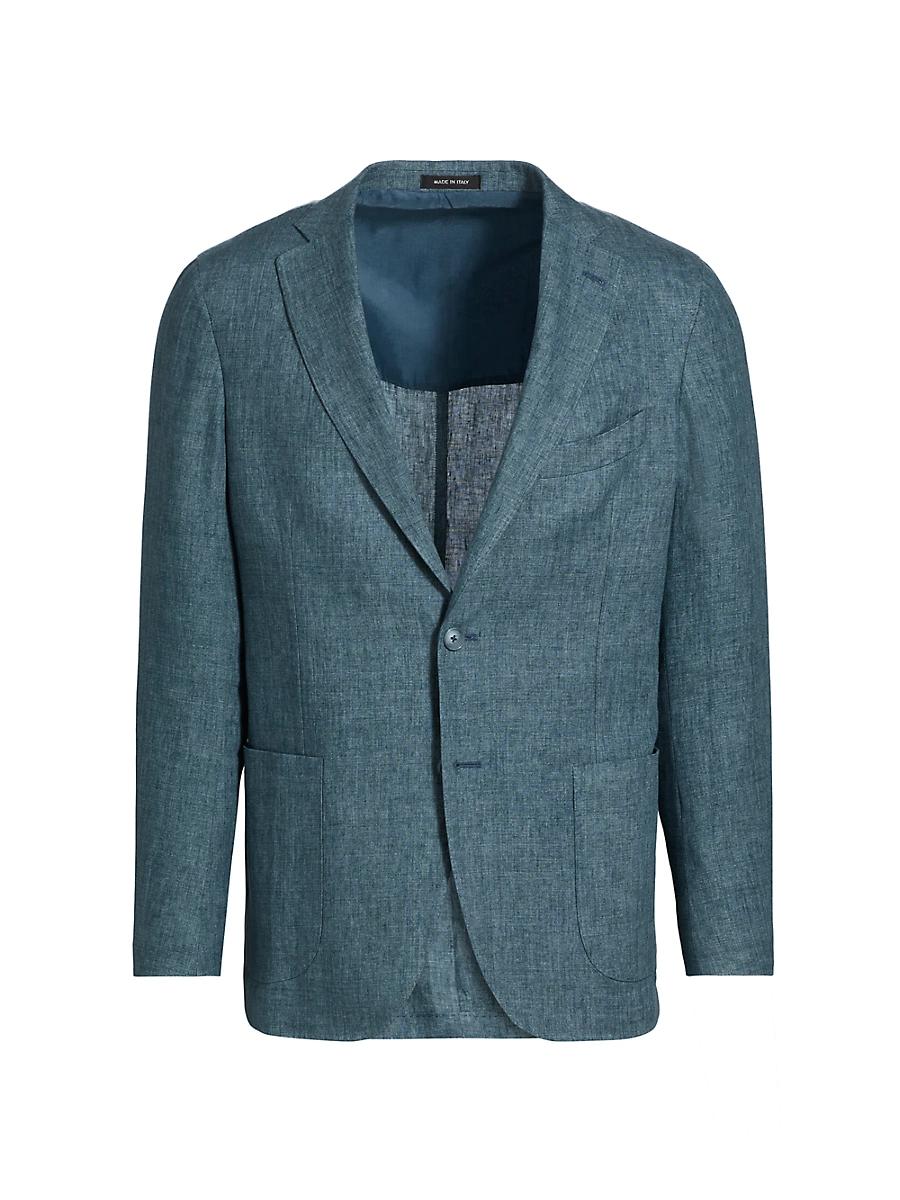 Mens Dlav Solid Linen Suit Jacket Product Image