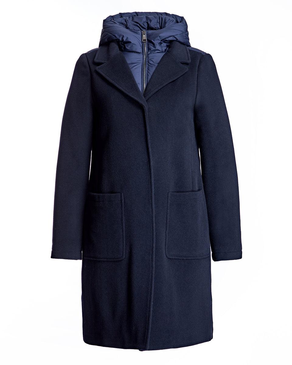 Cashmere Blend and Puffer Hooded Coat Product Image