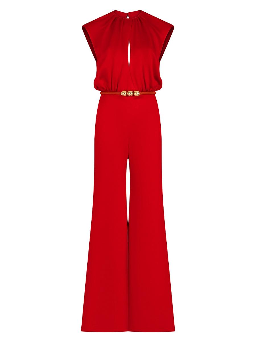 Womens Noel Belted Wide-Leg Jumpsuit Product Image