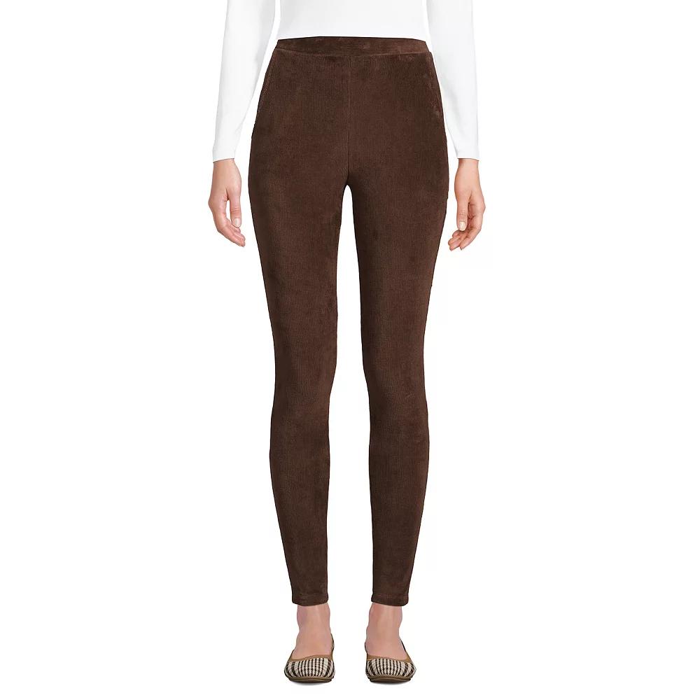 Petites' Lands' End Sport Knit High-Rise Corduroy Leggings, Women's,  Product Image