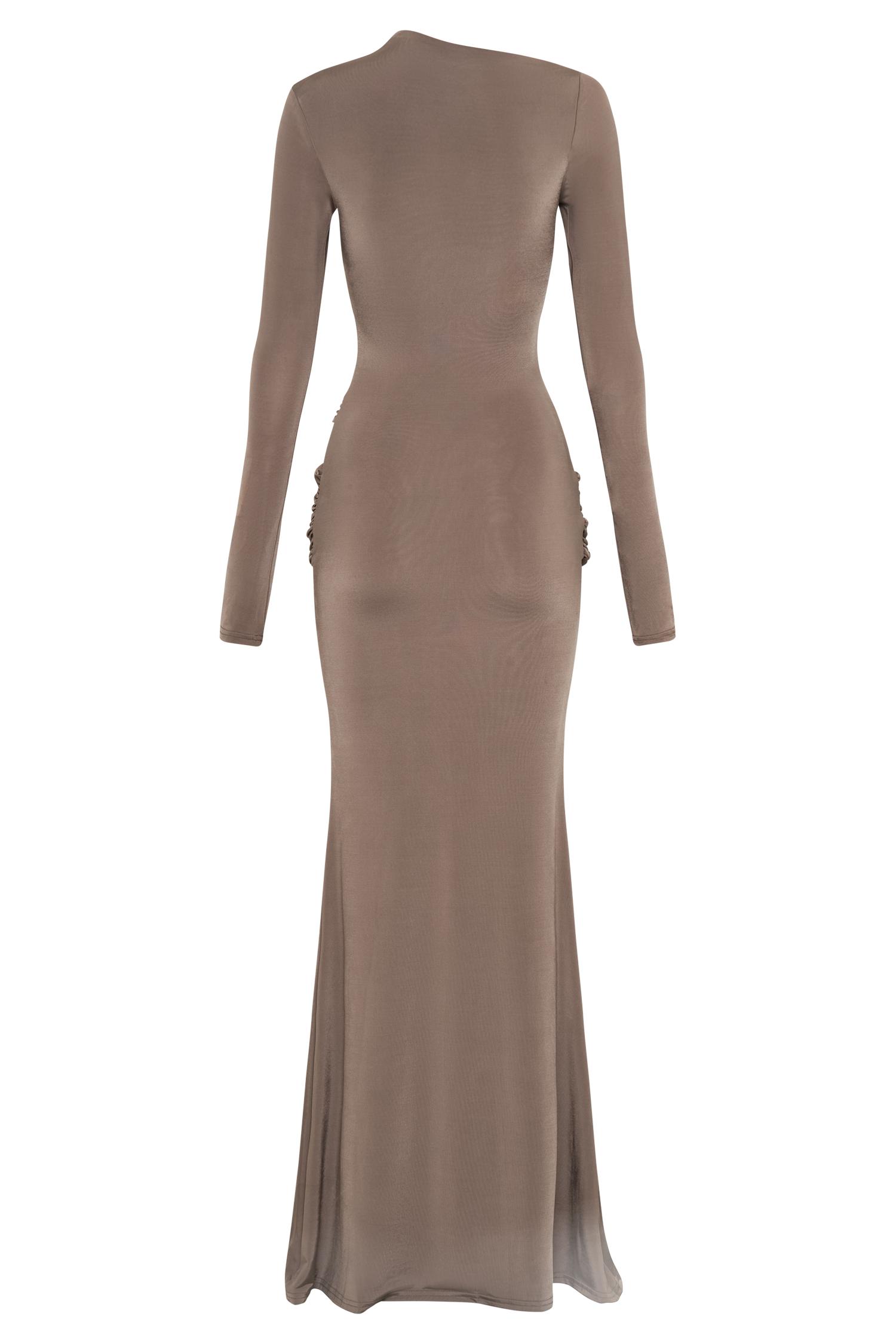 Halcyon Long Sleeve Slinky Maxi Dress - Coco Product Image