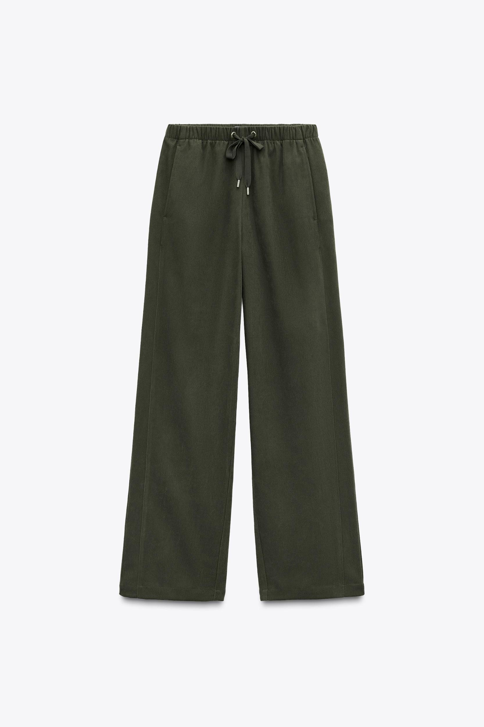 TEXTURED WIDE LEG PANTS Product Image