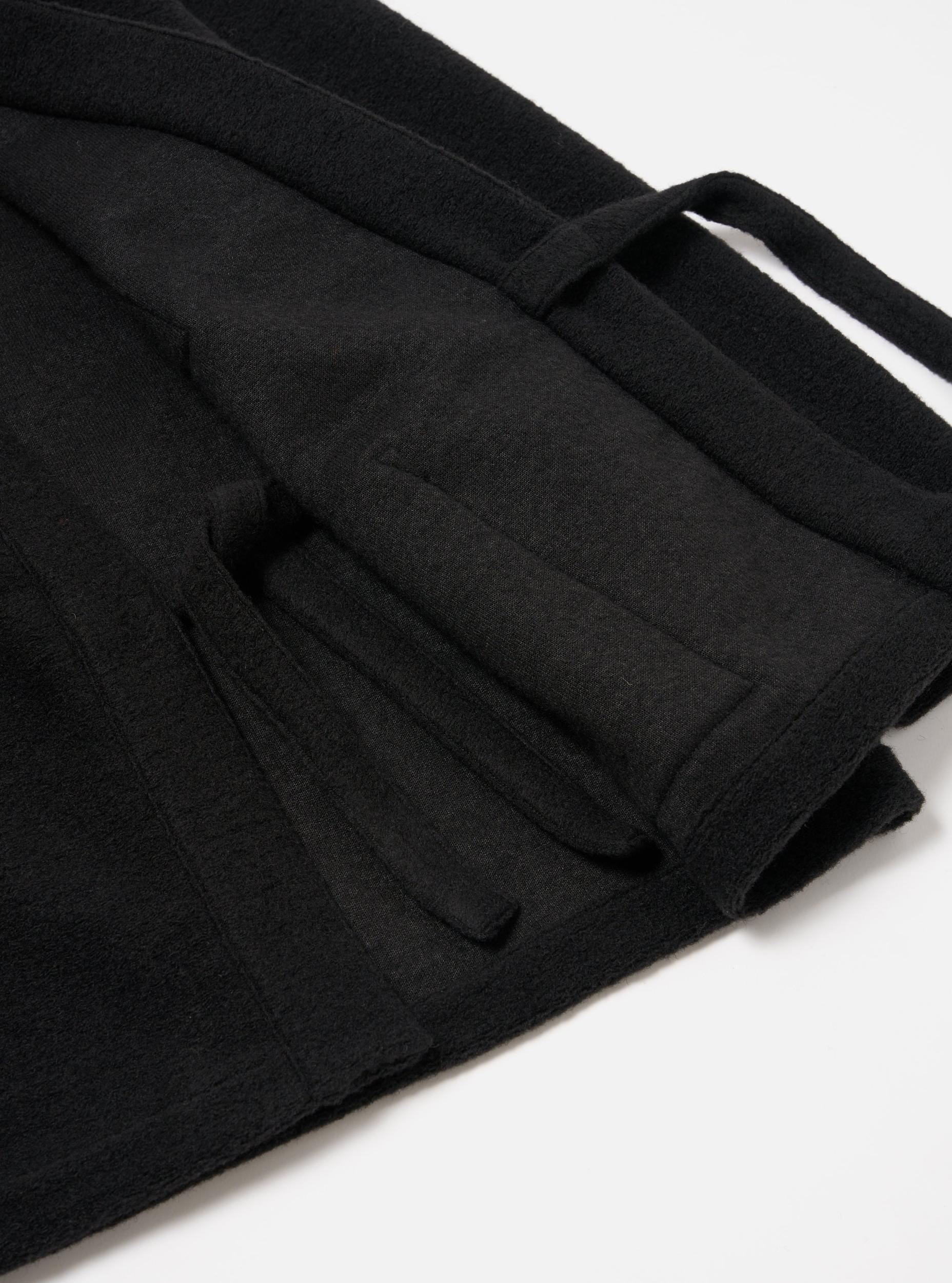 Universal Works Kyoto Work Jacket in Black Wool Fleece Product Image
