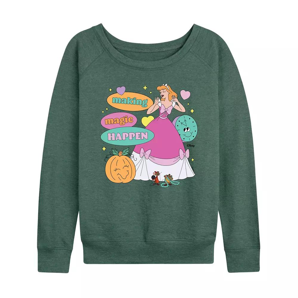 Disney's Cinderella Women's Making Magic Happen French Terry Long Sleeve Tee, Girl's,  Product Image