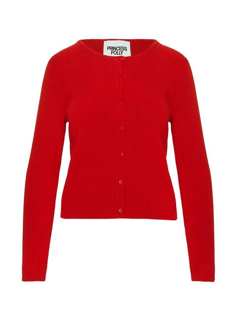 Old Burlington Knit Cardigan Red Product Image