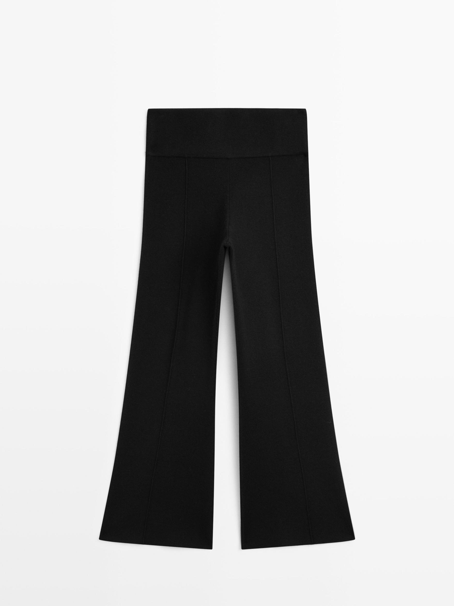 Flared knit trousers Product Image
