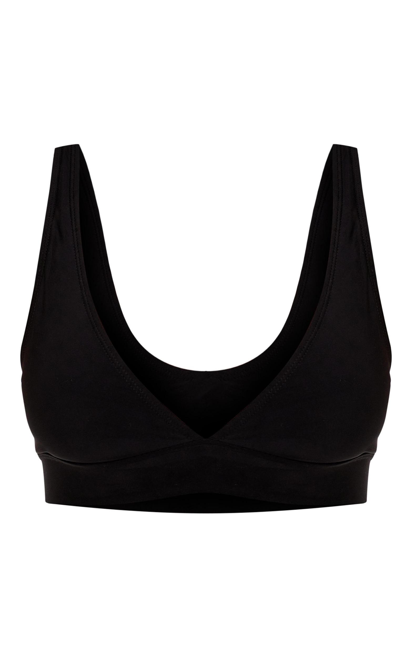 Black Plunge Mix & Match Bikini Top Product Image