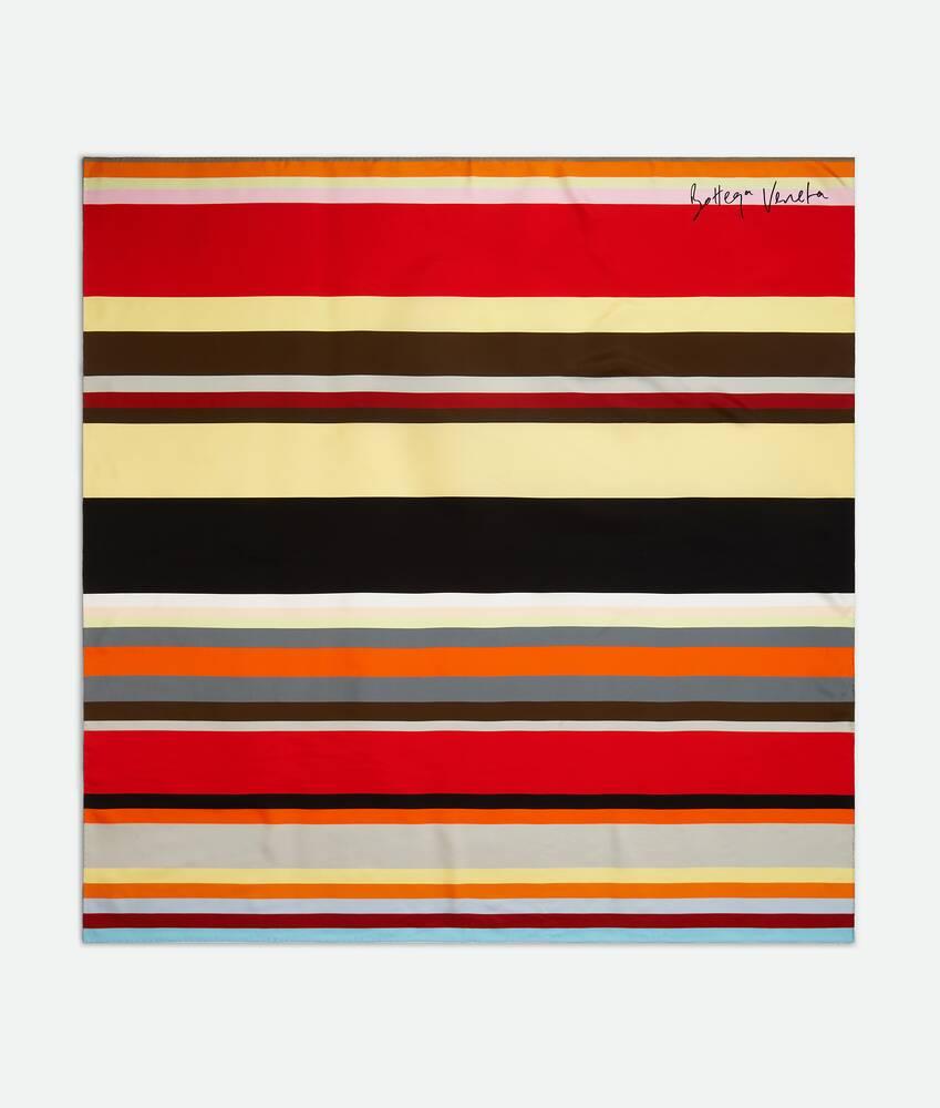 Women's Silk Twill Striped Foulard in Multicolor Product Image