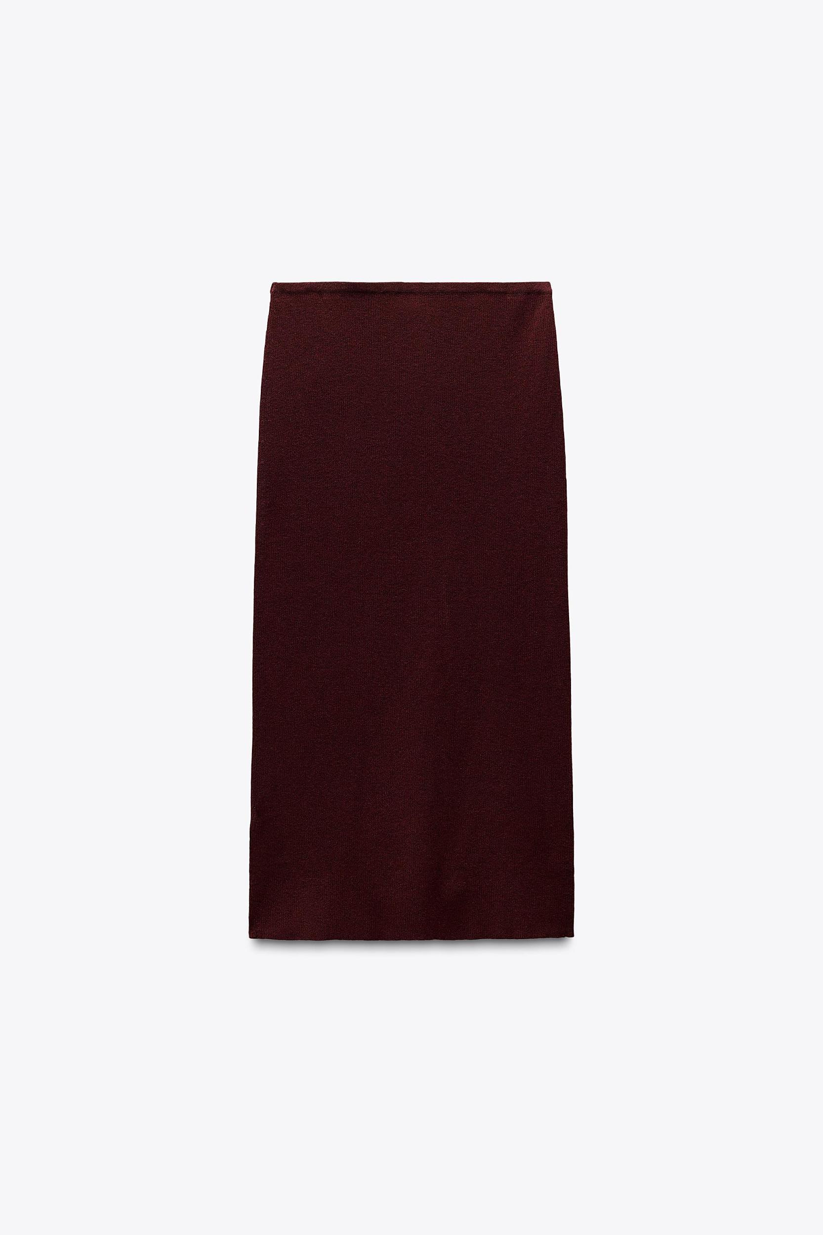 FINE KNIT WOOL SKIRT Product Image