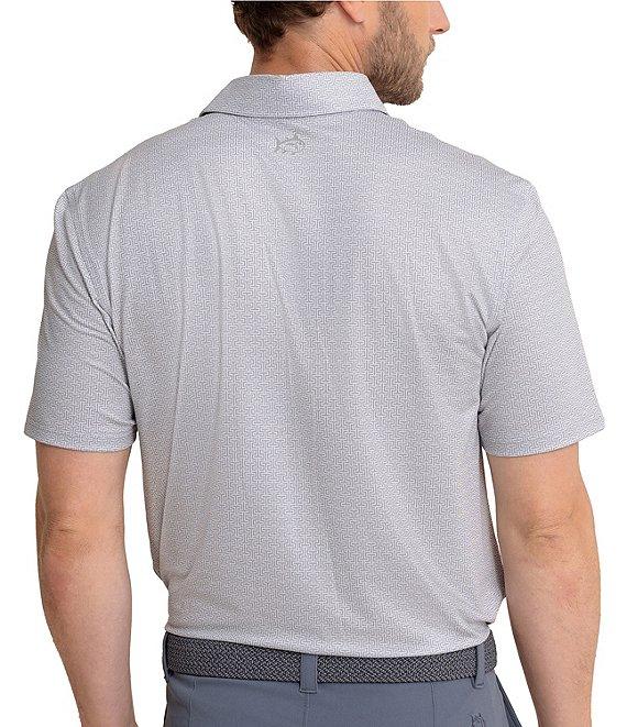 Southern Tide Driver Geo Print Short Sleeve Polo Shirt Product Image