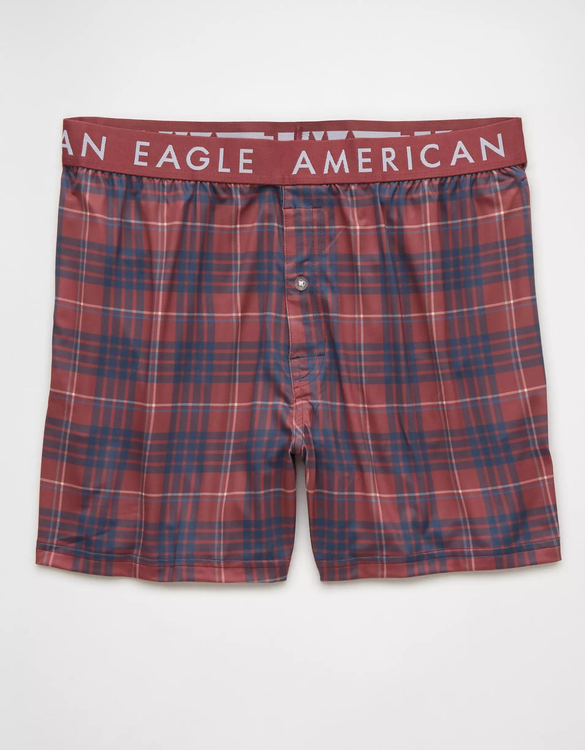 AEO Men's Plaid Ultra Soft Pocket Boxer Short Product Image