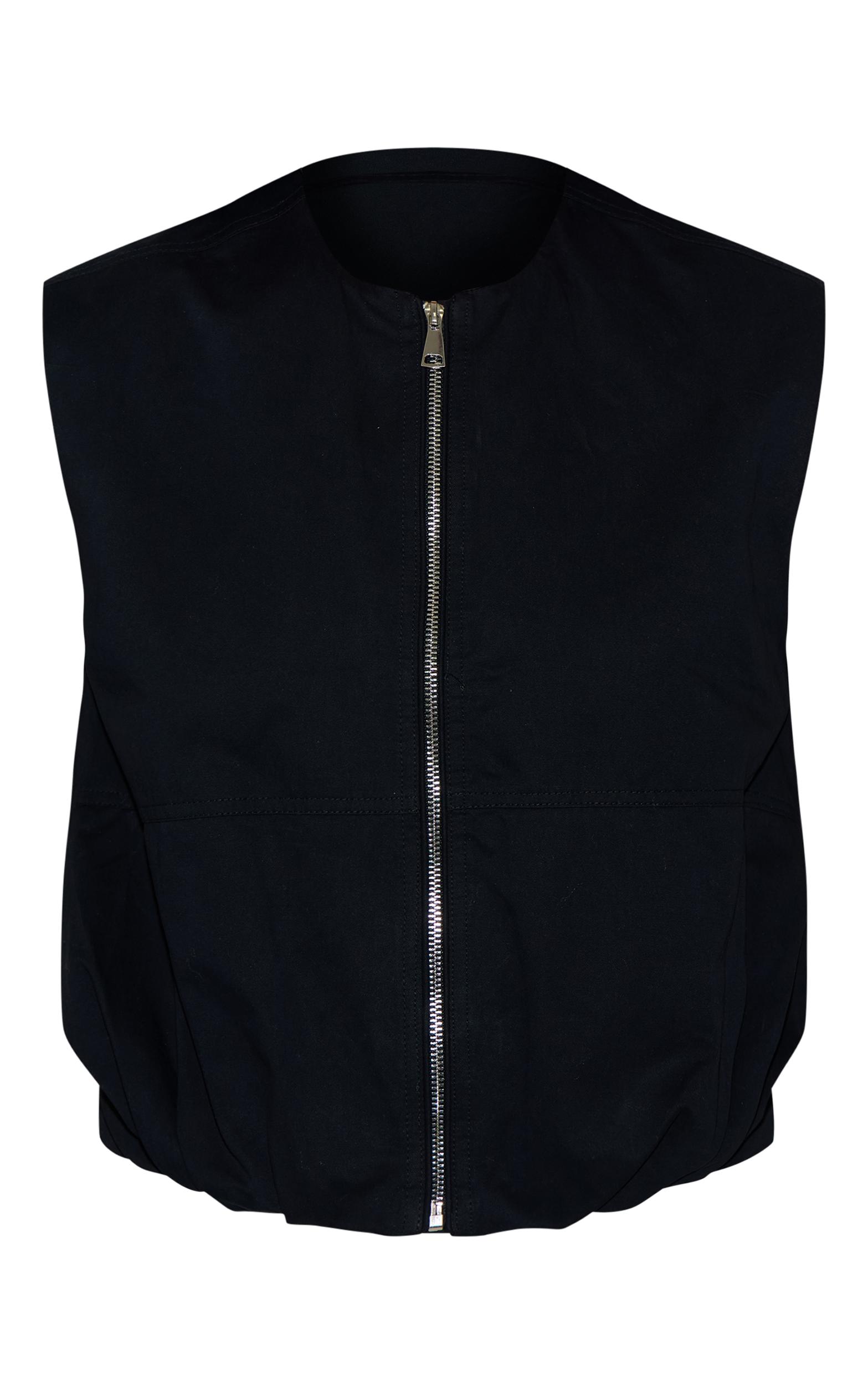  Black Zip Up Utility Vest Product Image