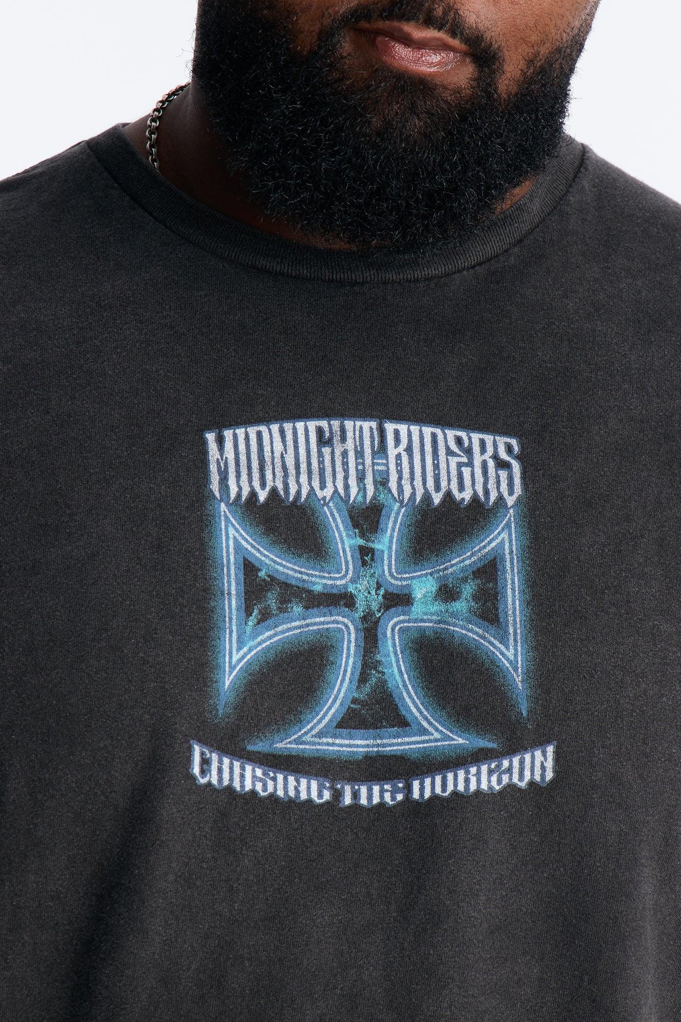 West Coast Outlaw Vintage Oversized Short Sleeve Tee - Black Male Product Image