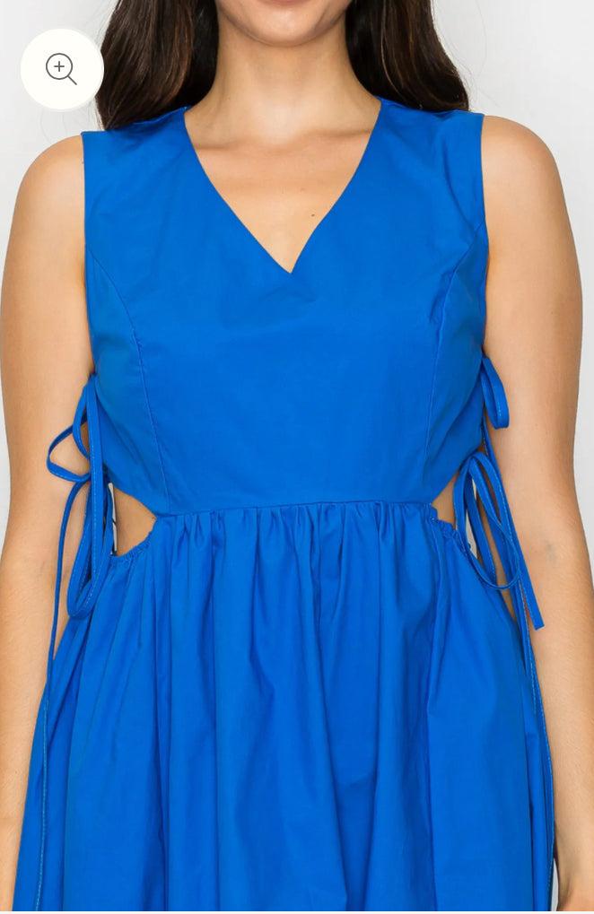 Meet Me In Santorini Aegean Blue Maxi Dress Product Image
