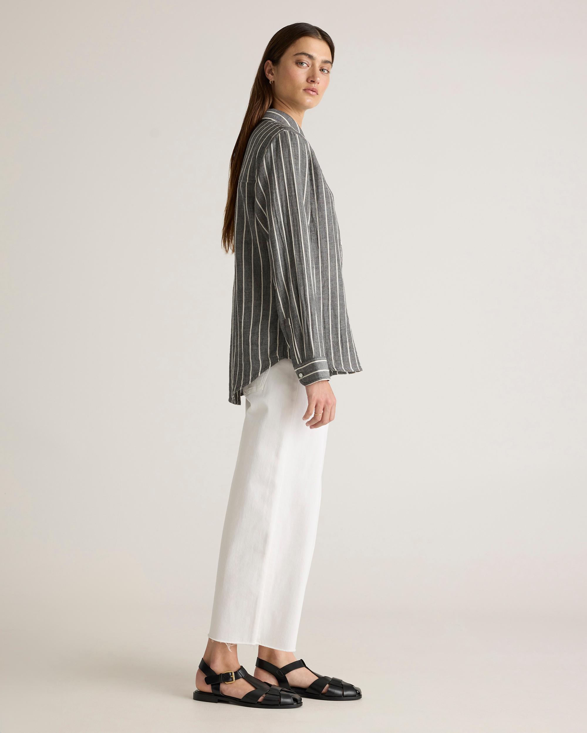 Quince | Women's Gauze Long Sleeve Shirt Organic Cotton Product Image