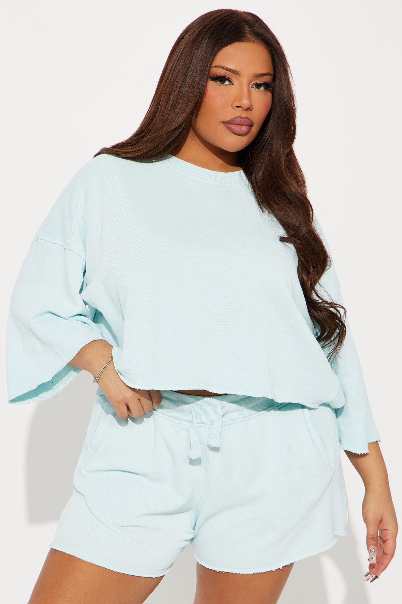 Strollin' Around Short Set - Light Blue Product Image