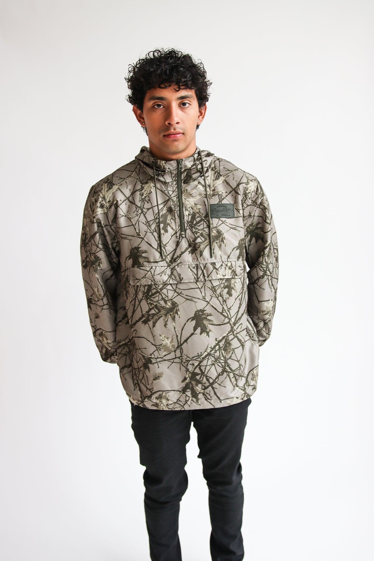 Woodland Camo Pullover Windbreaker Product Image