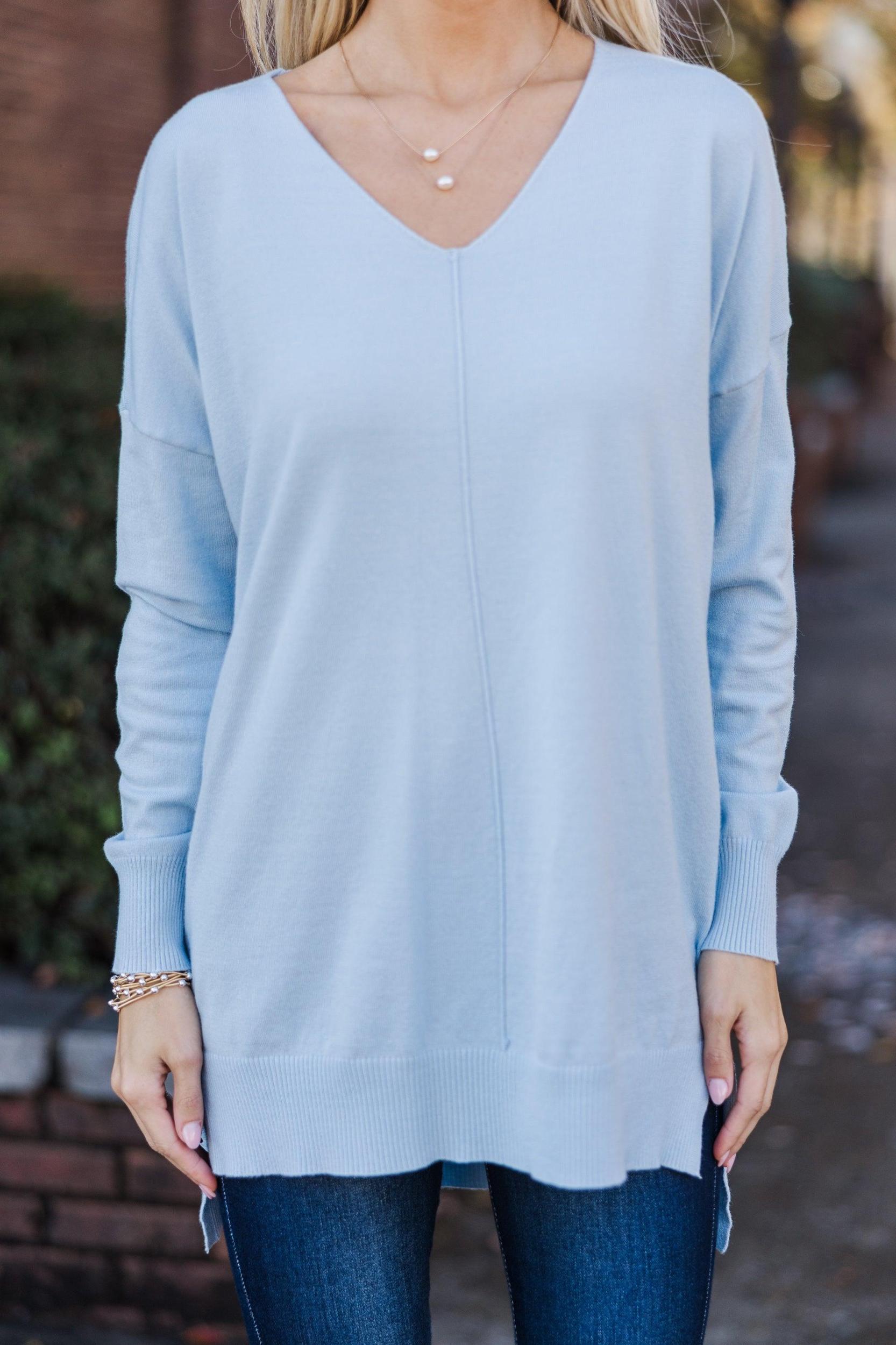 Get To Know You Light Blue Tunic Female Product Image