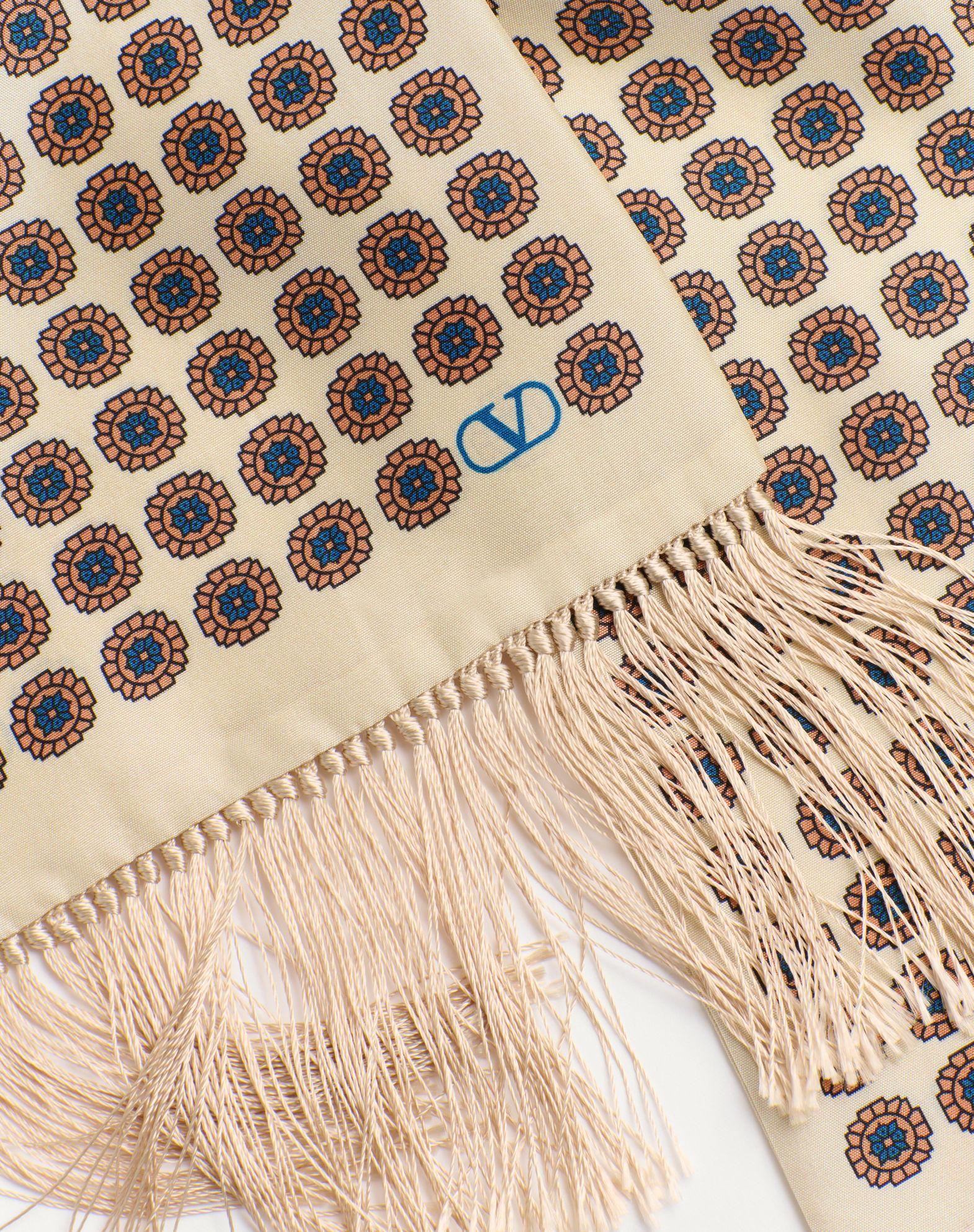 Chamber Silk Bandeau Scarf With Fringe Product Image