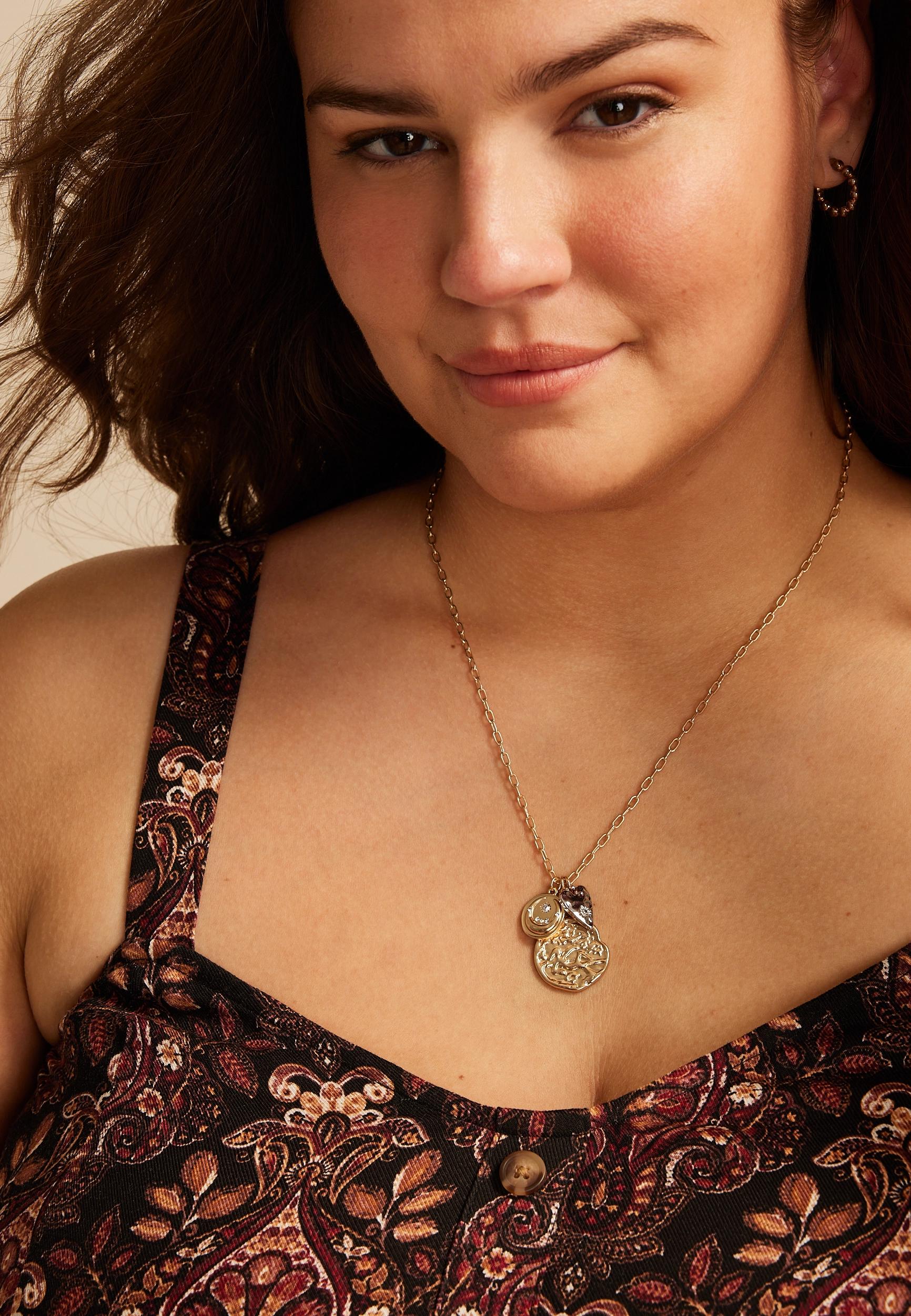 Gold Coin Cluster Necklace Product Image