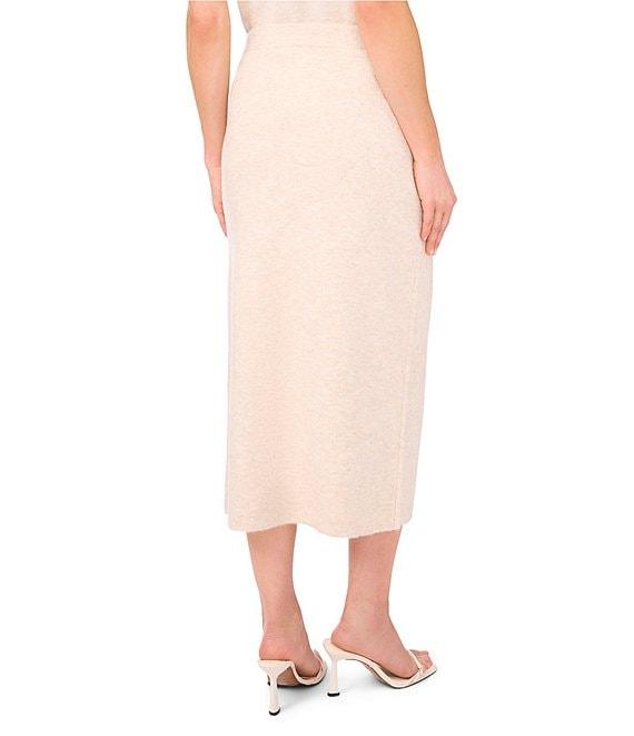 CeCe Coordinating Knit Midi Pencil Skirt Product Image