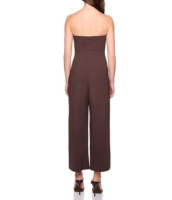 Susana Monaco Signature Stretch Strapless Flare Hem Cropped Jumpsuit Product Image