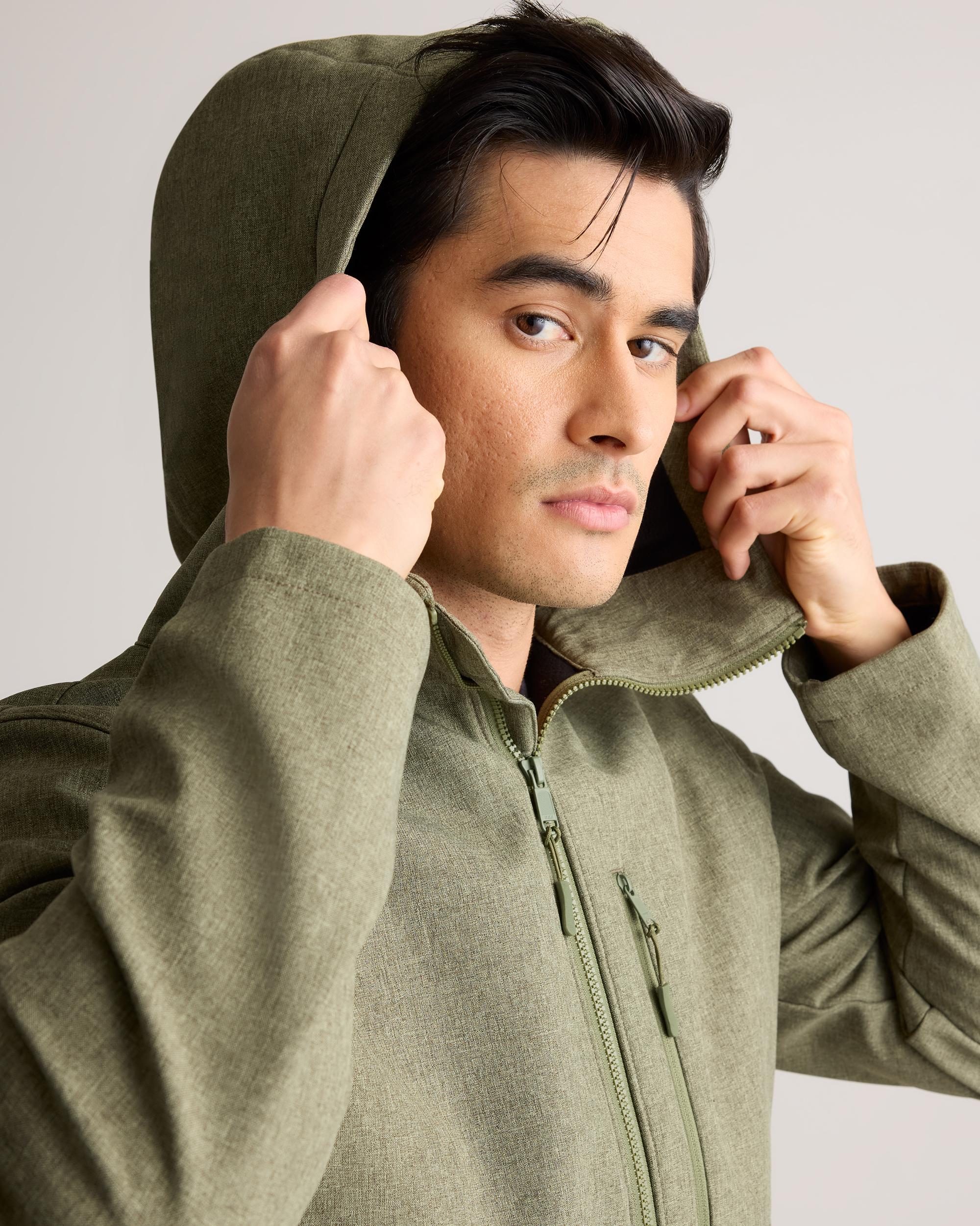 Quince | Men's Softshell Fleece-Lined Full-Zip Hooded Jacket Recycled Polyester Product Image