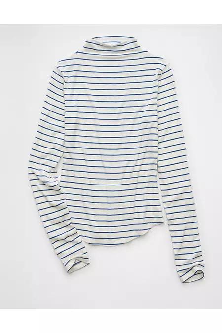 AE Soft & Sexy Long-Sleeve Mock Neck T-Shirt Womens Product Image