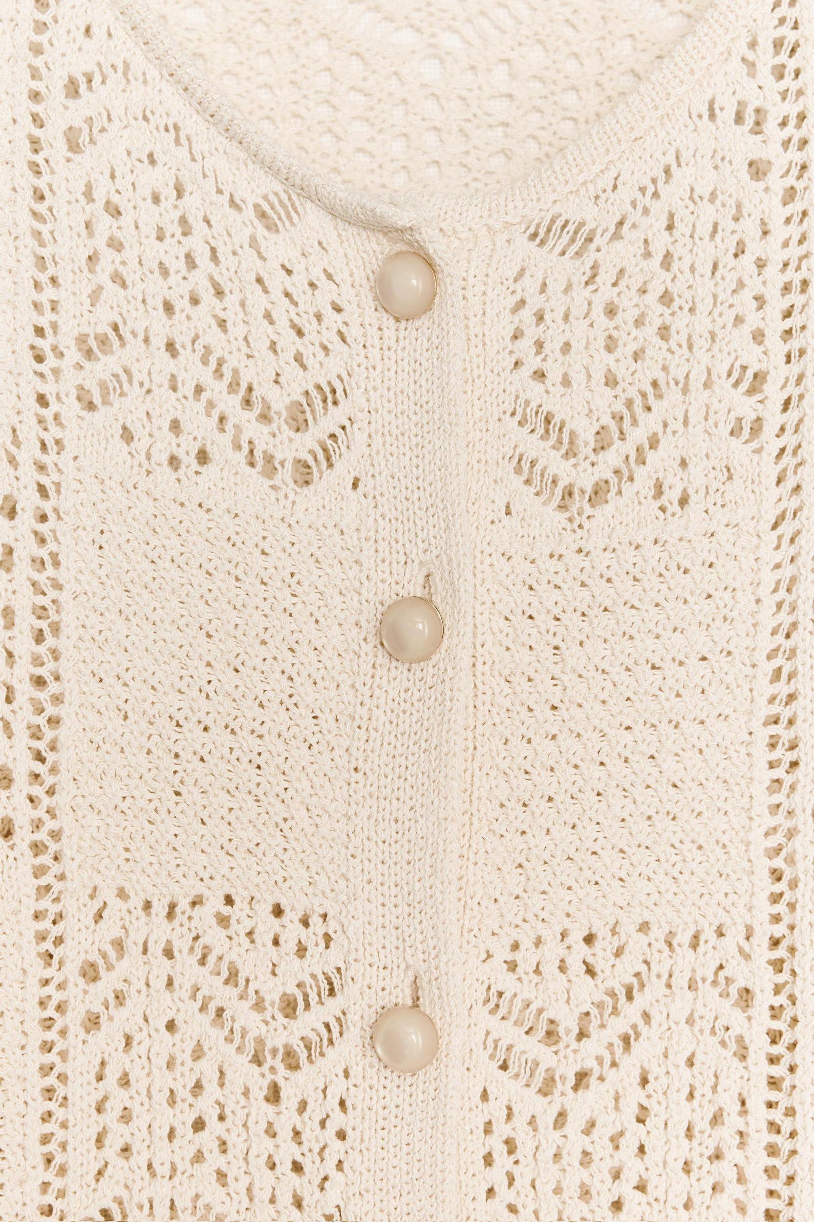 POINTELLE KNIT CARDIGAN Product Image