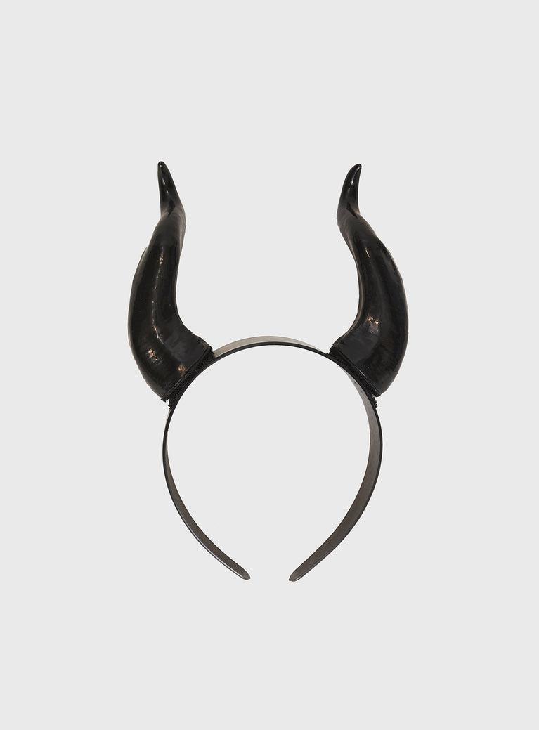 Hot Stuff Devil Horn Headband Black Product Image