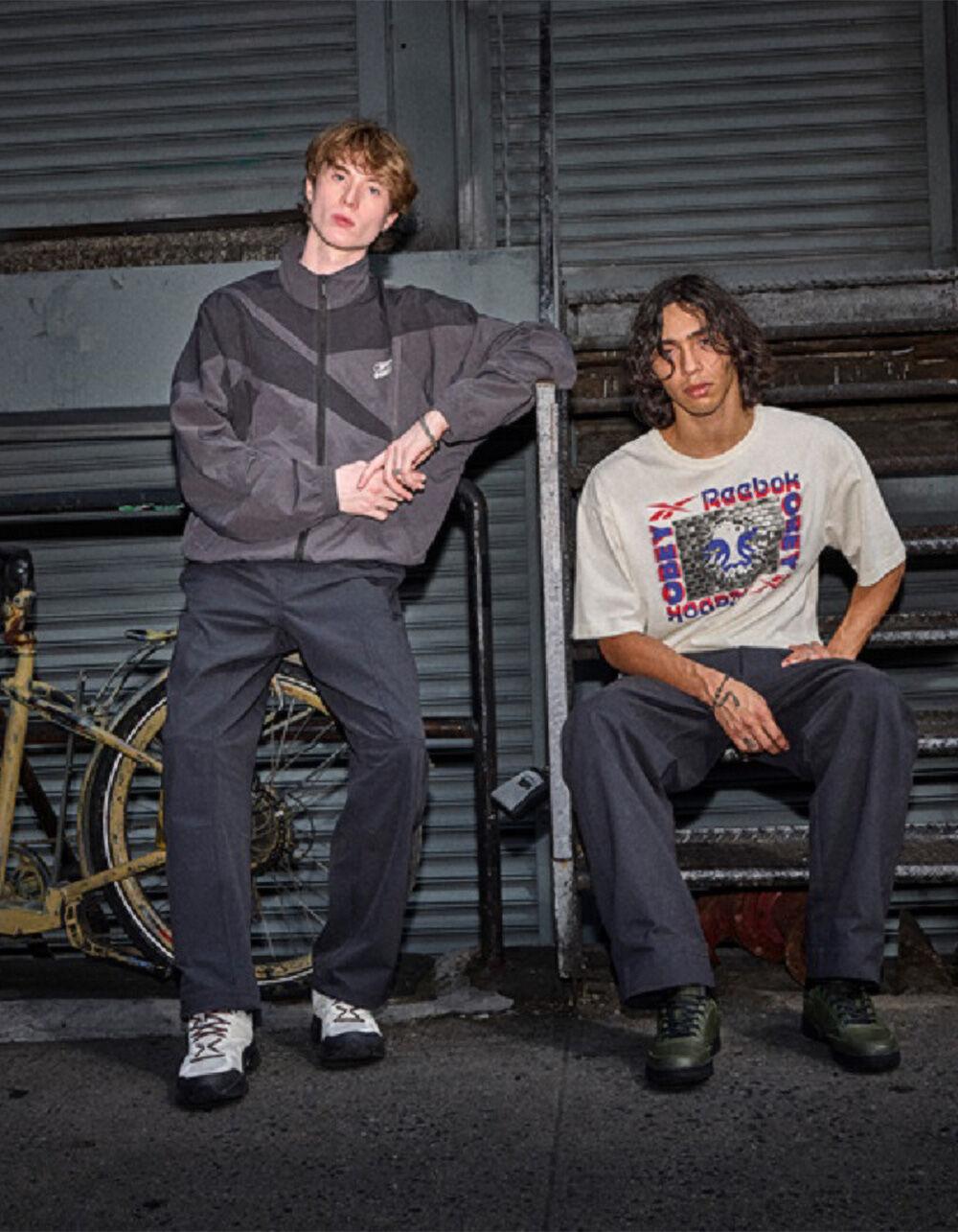 REEBOK x OBEY Zip-Off Nylon Mens Track Pants - BLACK Product Image