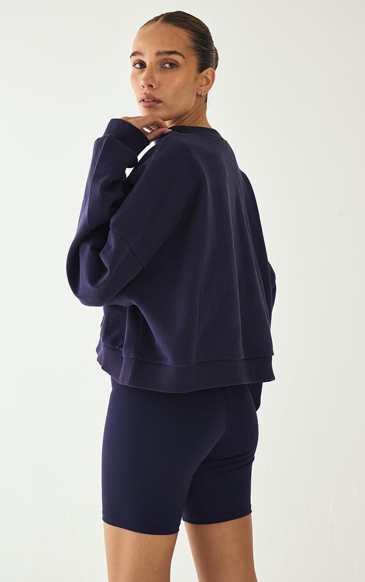 Navy Premium Boxy Sweatshirt Product Image