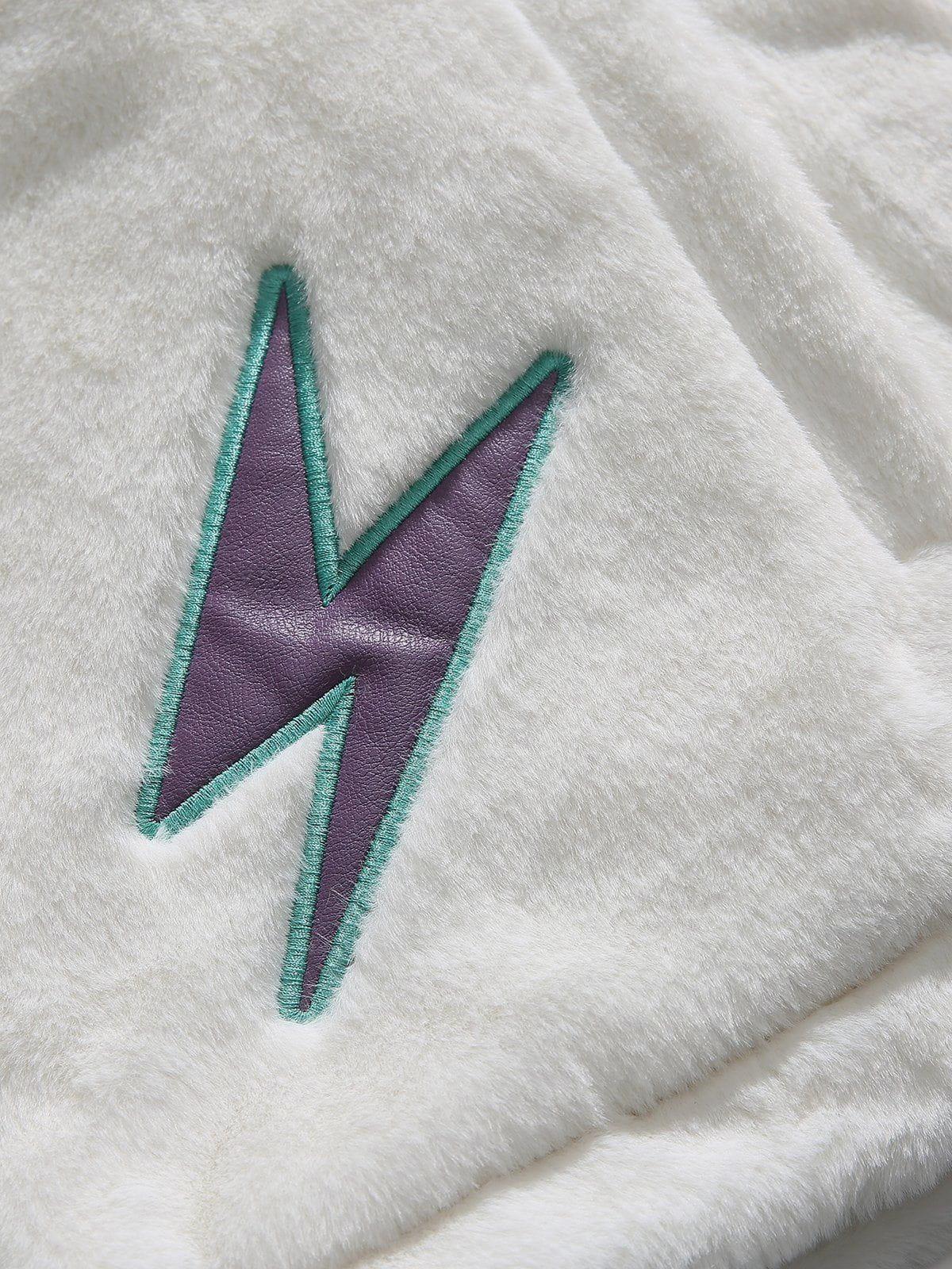 Aelfric Eden Embroidery Patchwork Sherpa Coat Product Image