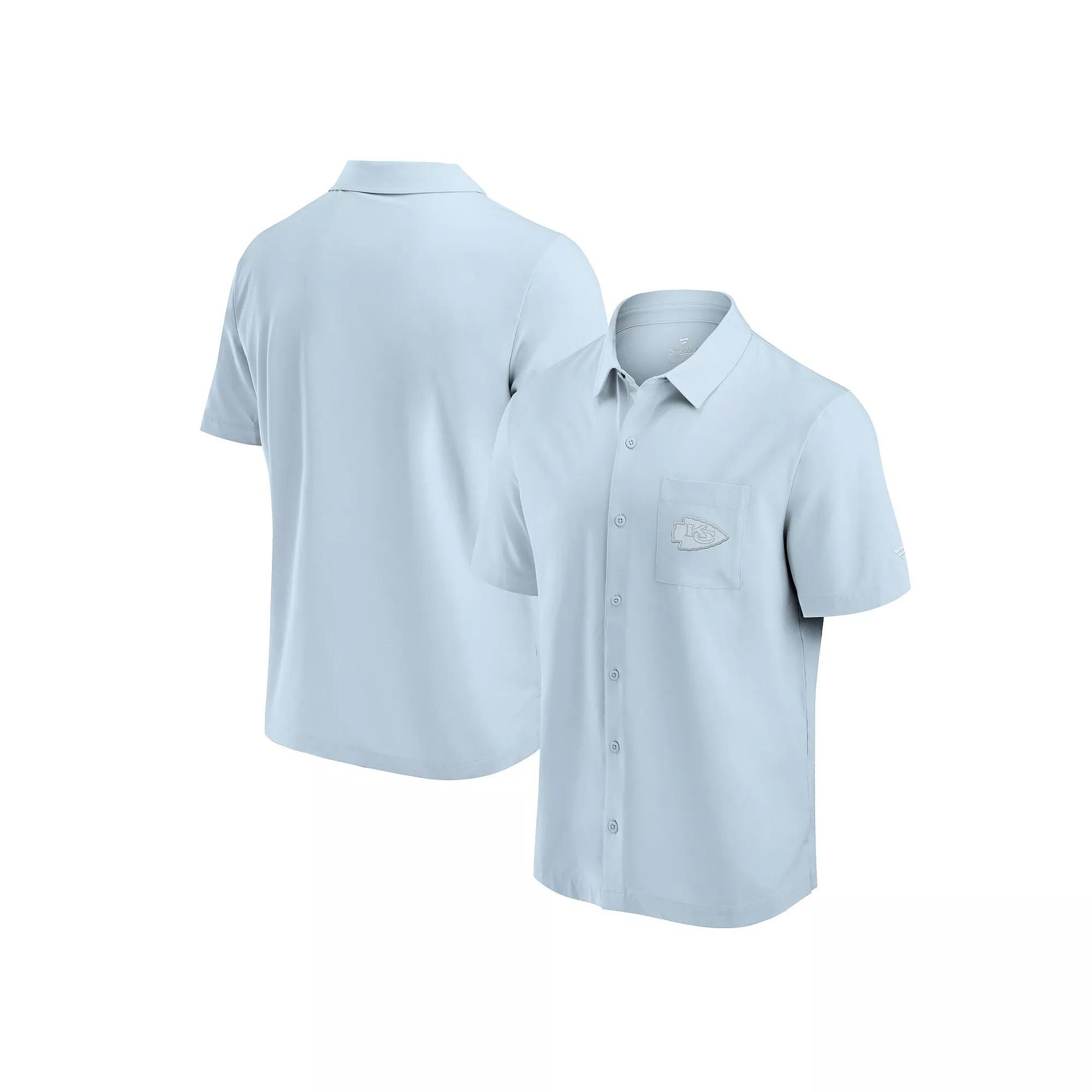 Men's Fanatics Gray Kansas City Chiefs Front Office Button-Up Shirt,  Product Image