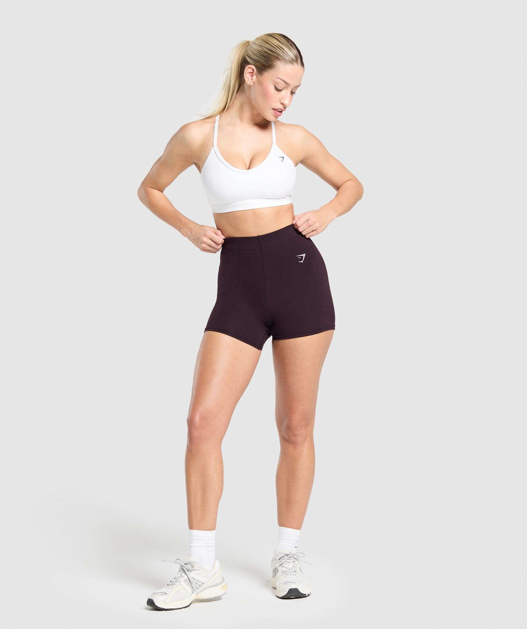 Gymshark Everyday Cotton Shorts - Plum Brown Female Product Image