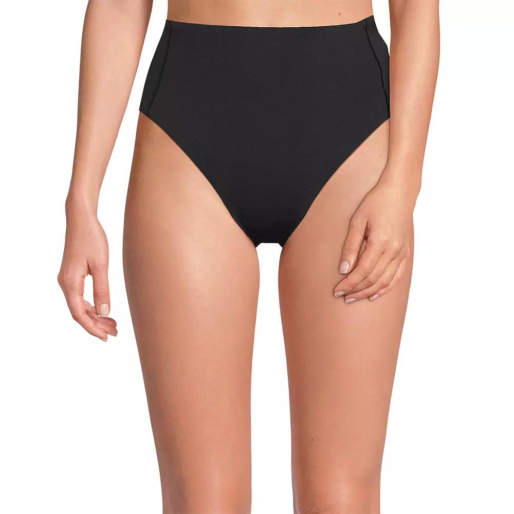 Women's Lands' End High Waisted High Leg Bikini Bottoms,  Product Image