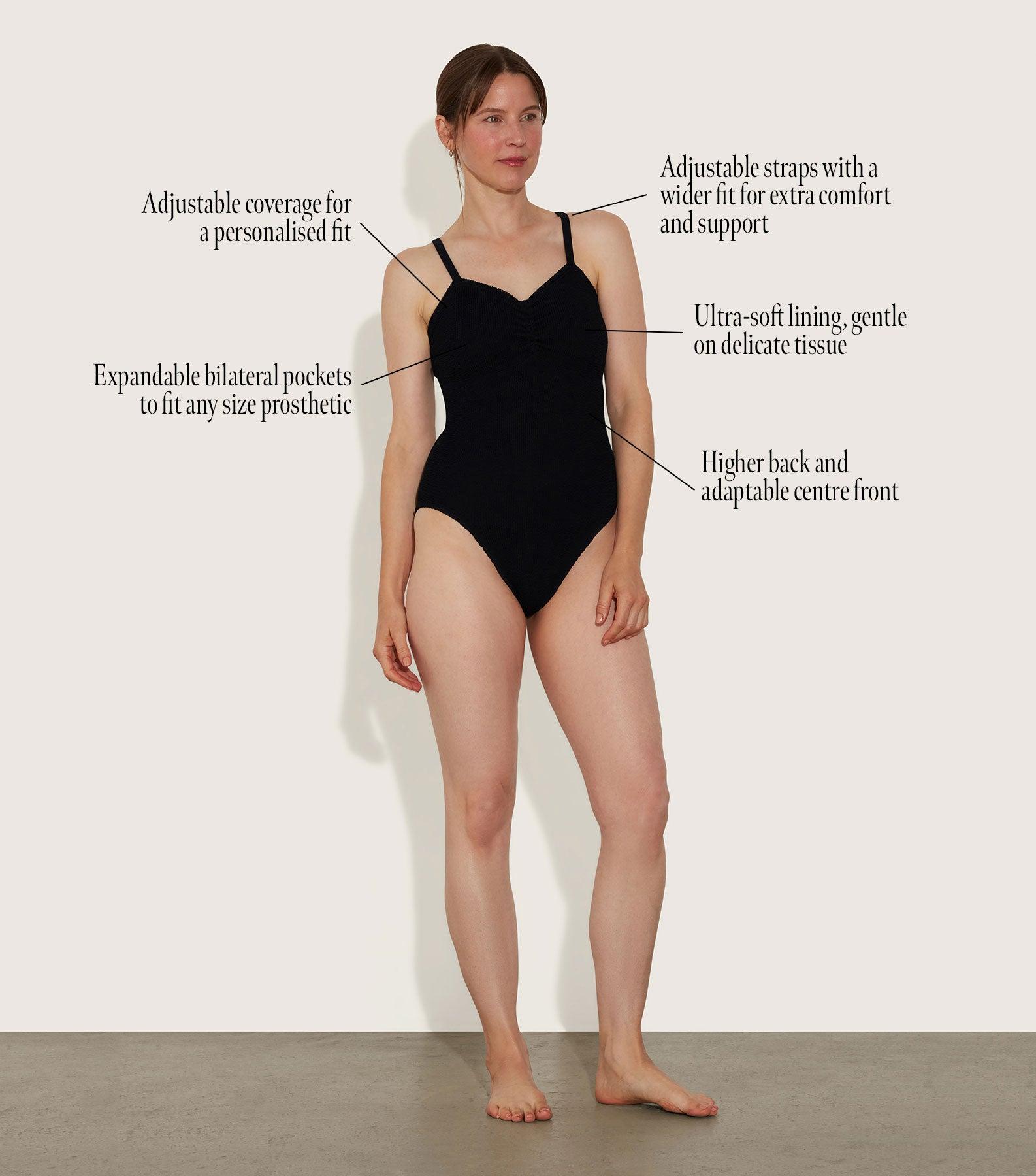 Post Mastectomy Swim - Black Product Image