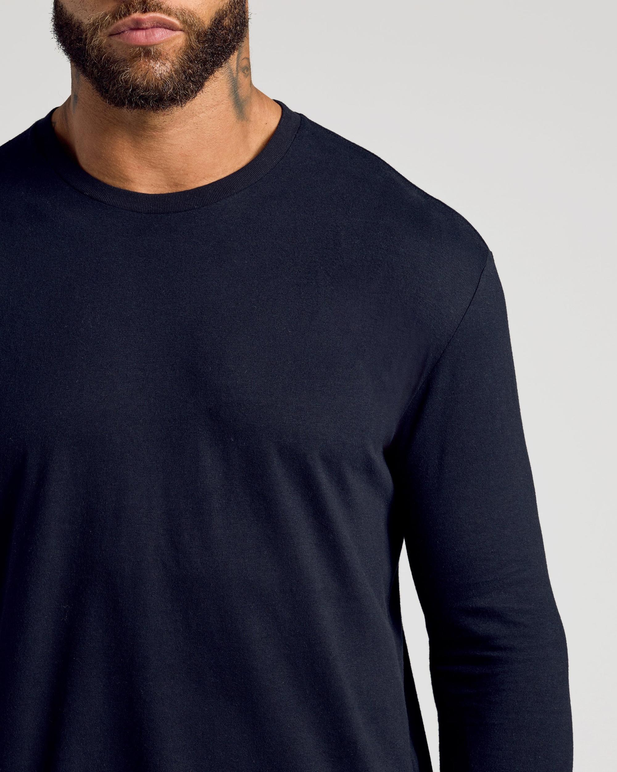 Black Classic Long Sleeve Crew Neck Product Image