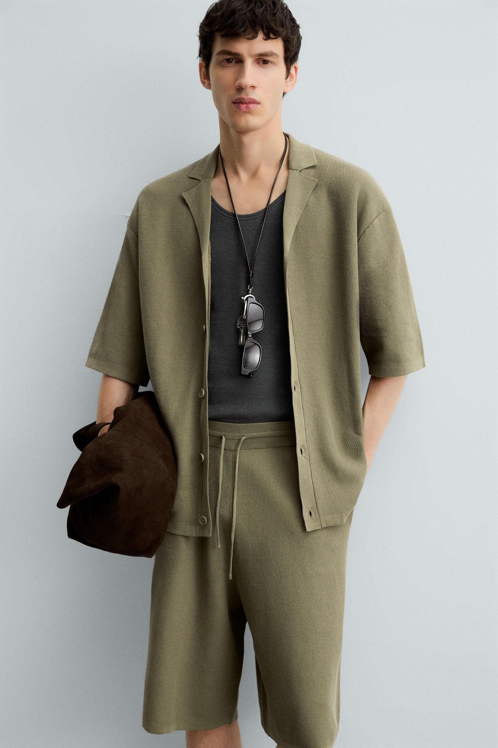 TEXTURED KNIT SHORTS Product Image