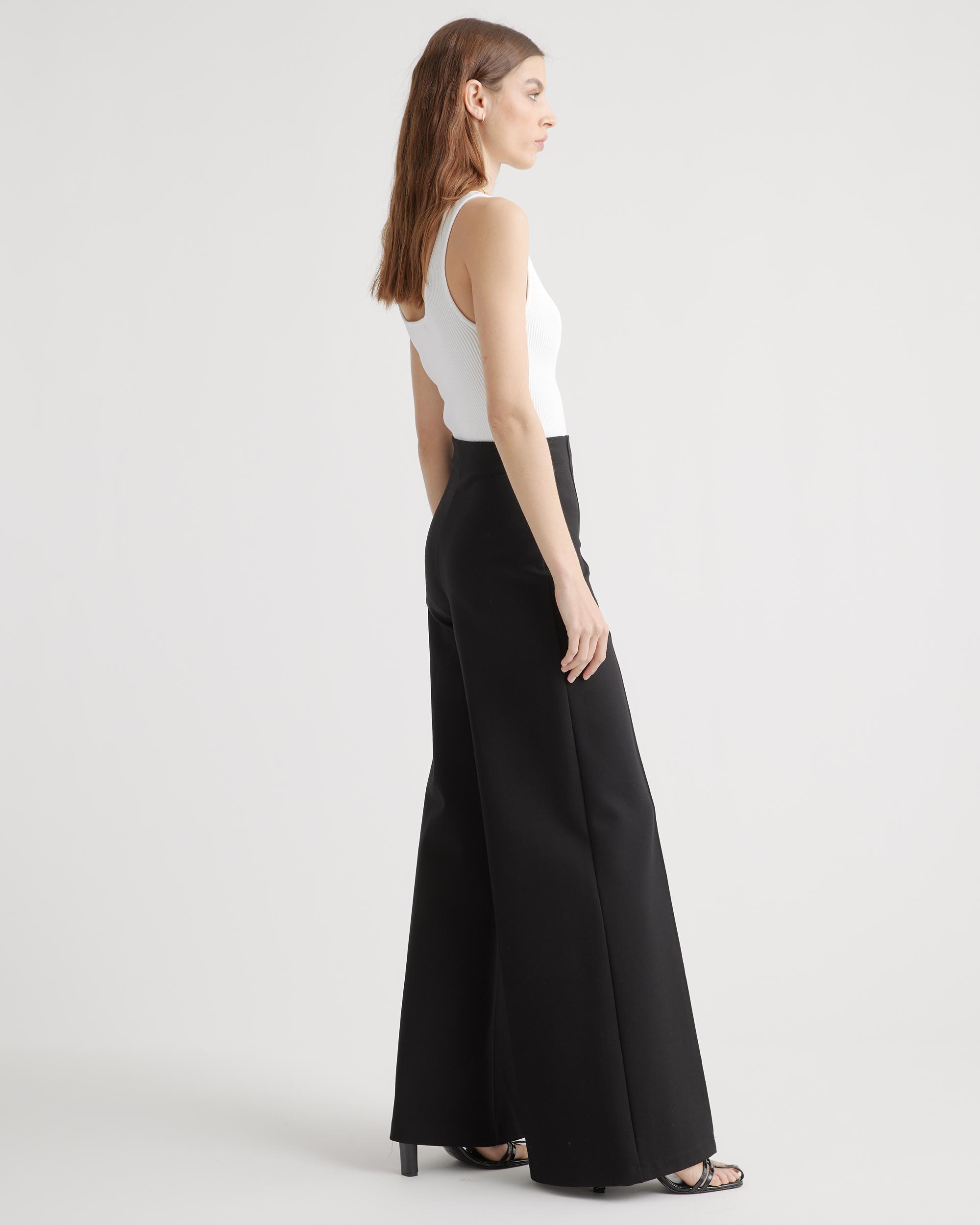 Quince | Women's Ultra-Stretch Ponte Super Wide Leg Pants Size XS, Rayon Product Image