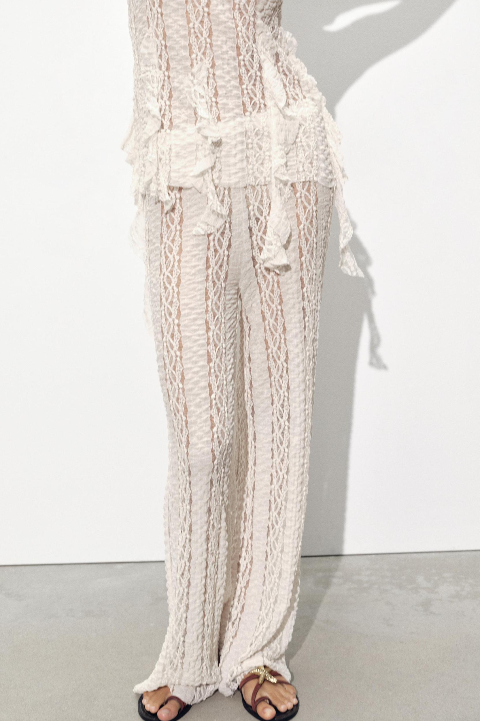 TEXTURED LACE PANTS Product Image