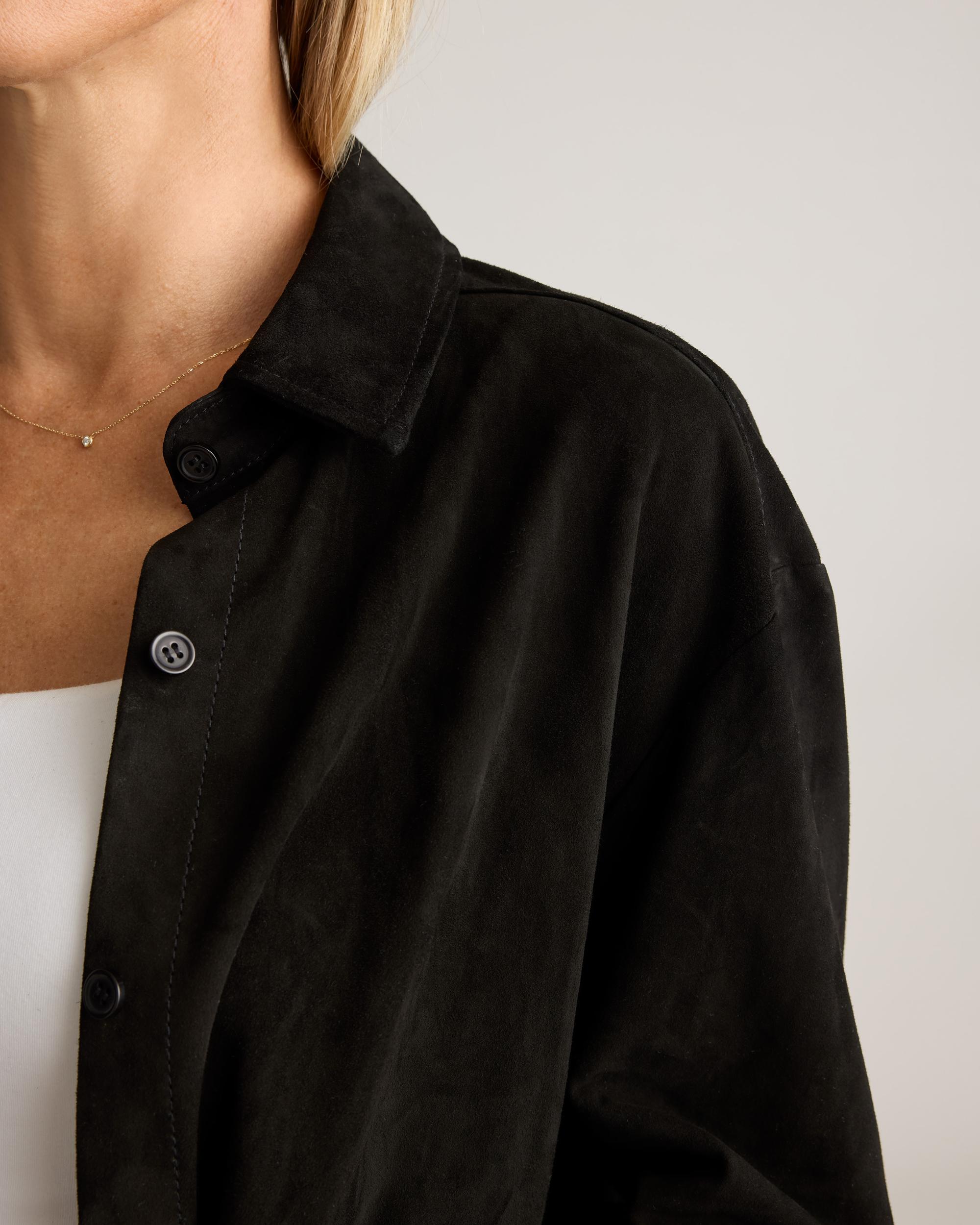 Quince | Women's 100% Suede Overshirt Leather Product Image