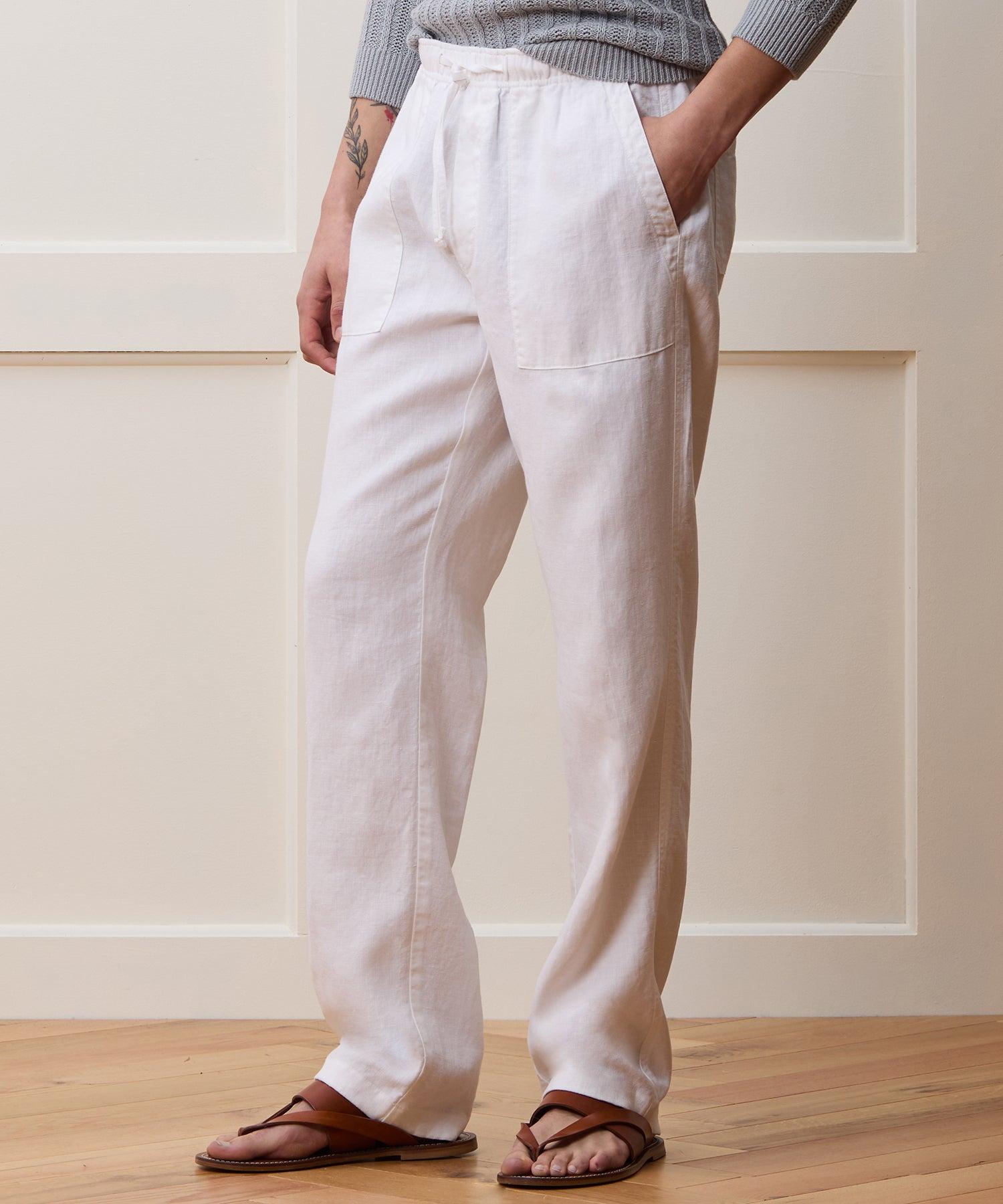Straight Fit Linen Beach Pant Product Image