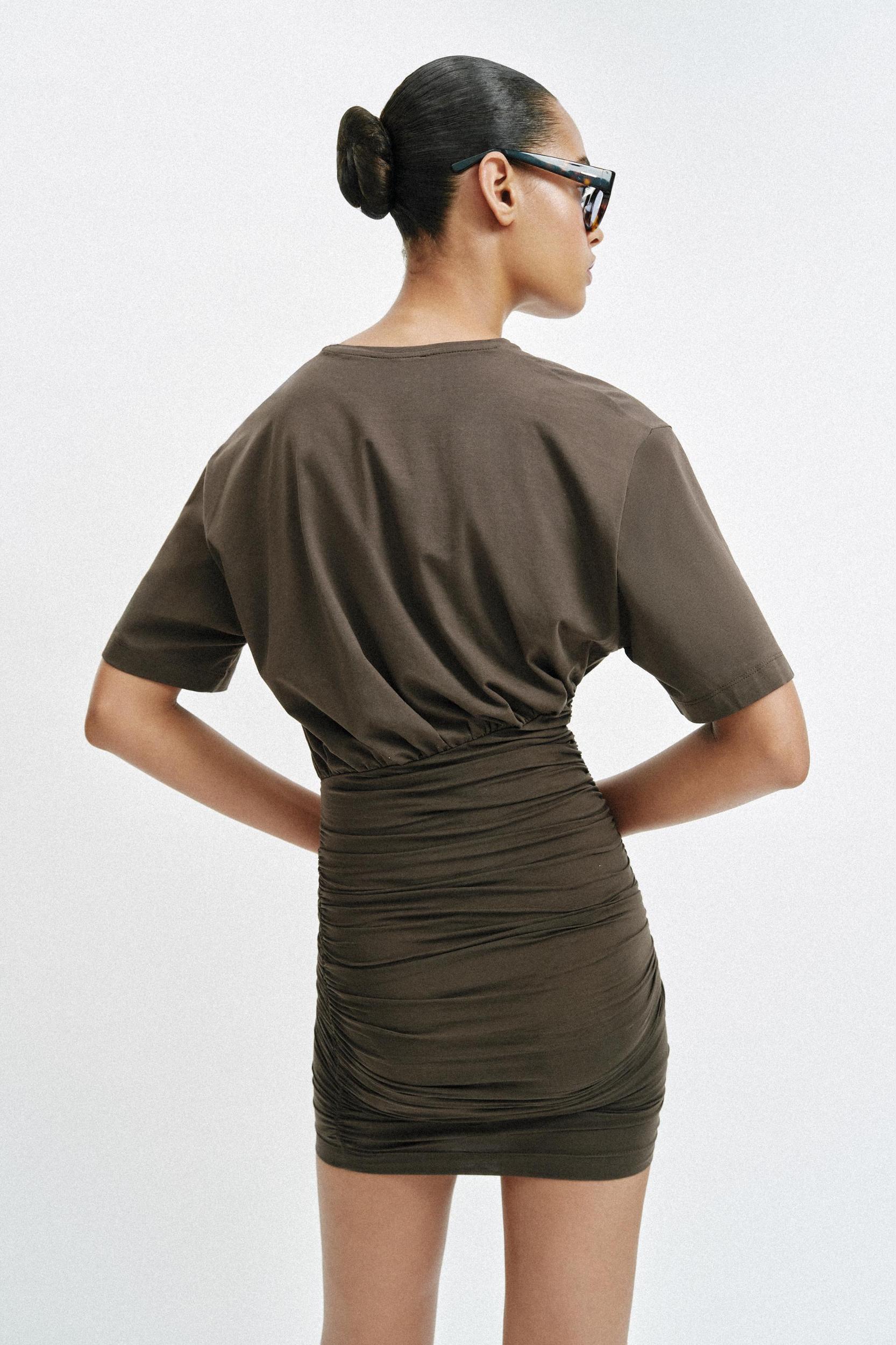 DRAPED SHORT DRESS Product Image